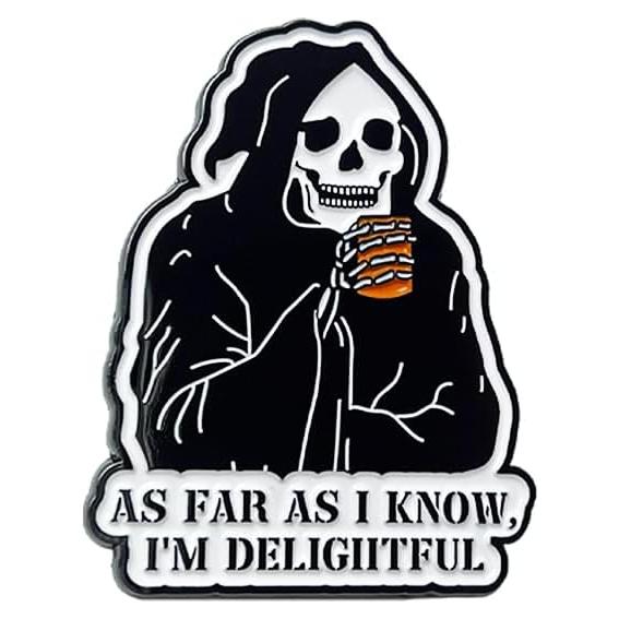 Pin de Esqueleto Divertido Alzombi 3.81 cm Insignia de Solapa