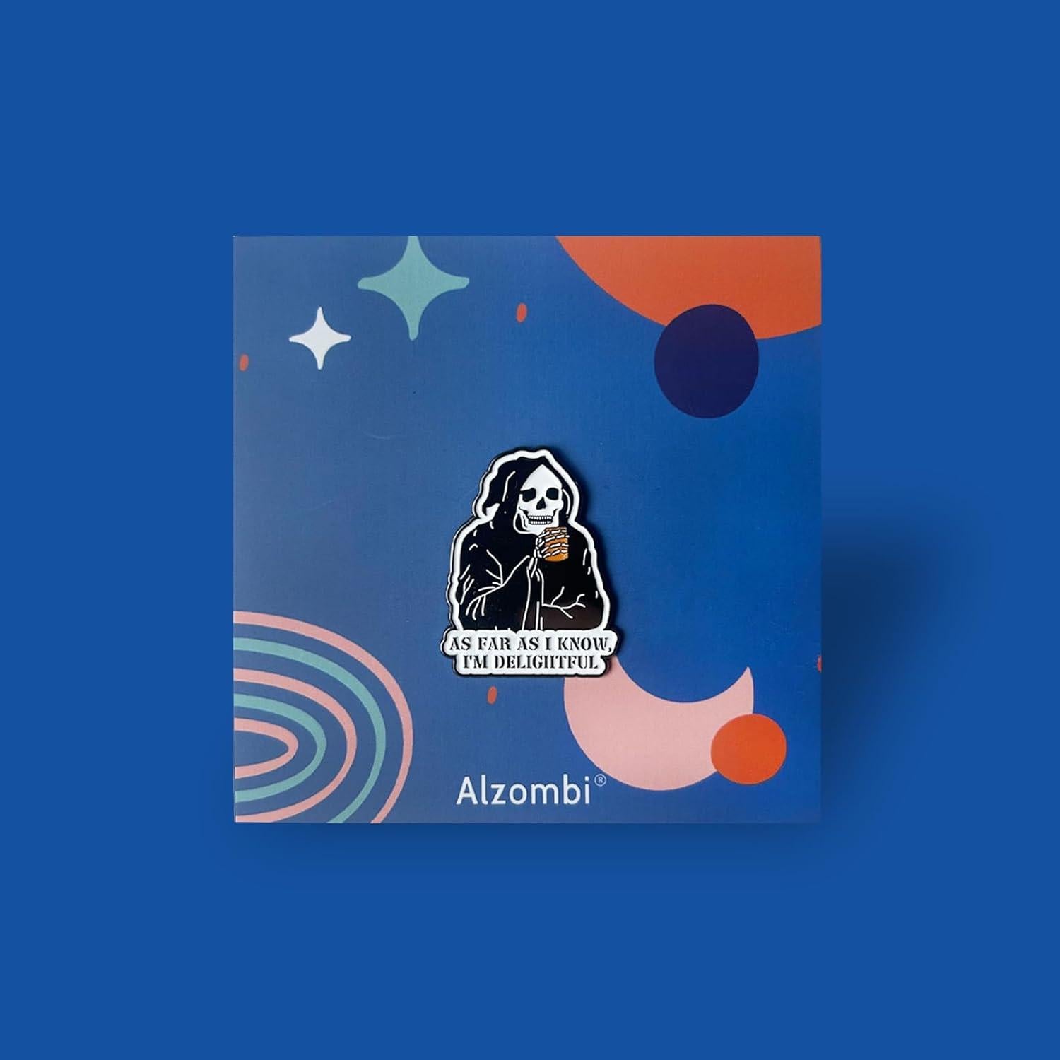 Pin de Esqueleto Divertido Alzombi 3.81 cm Insignia de Solapa