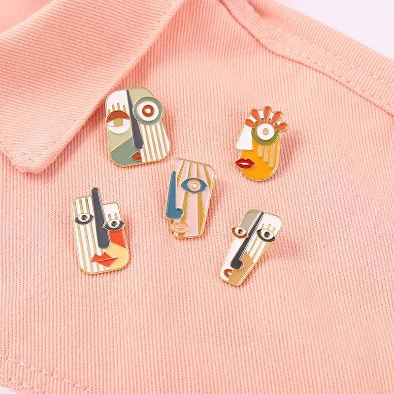 Conjunto de Pines de Solapa ROFARSO - Arte Abstracto Picasso, 5 Piezas