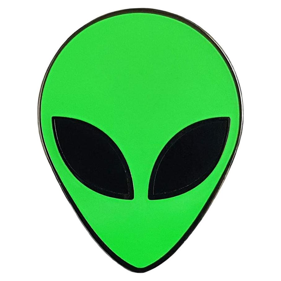 Pin de Solapa Esmalte Cabeza de Alien Verde Pinsanity 2.54cm