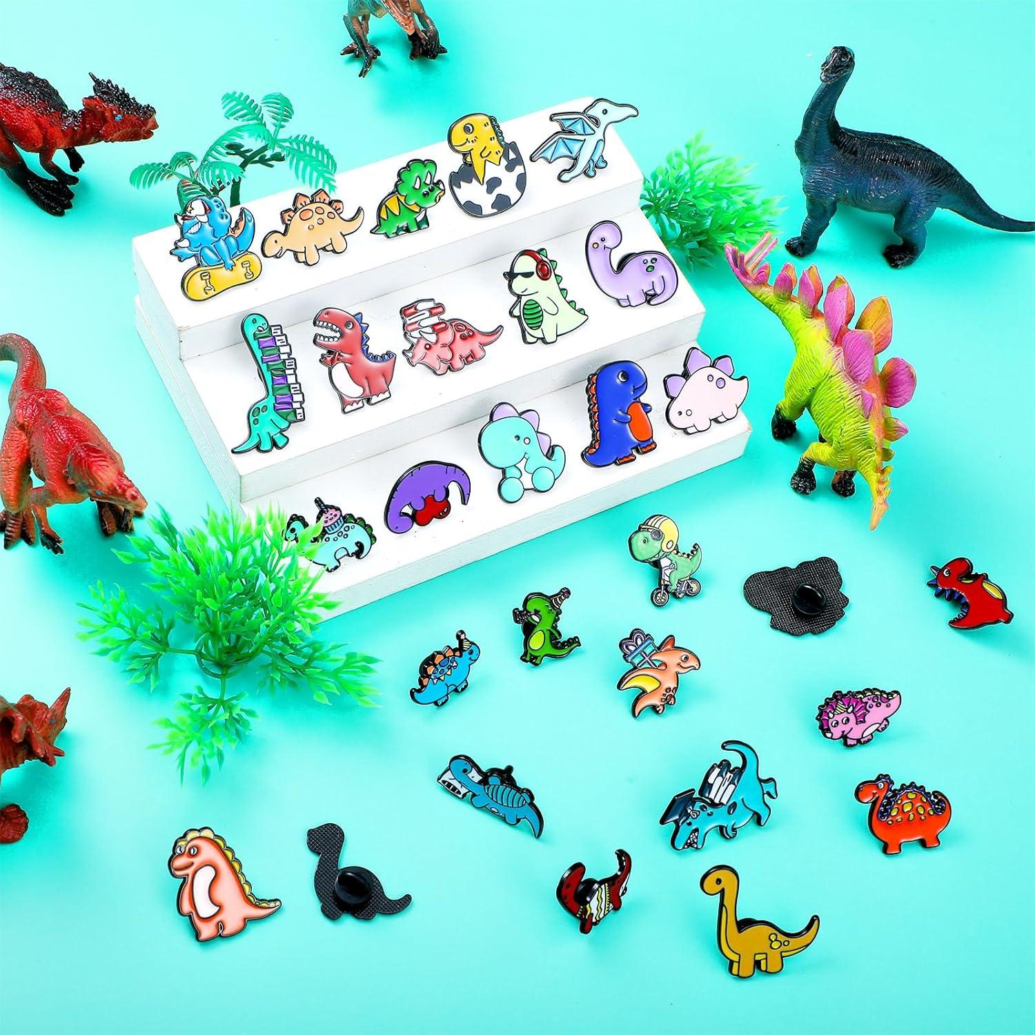 100 Pines de Esmalte de Dinosaurio Ceenna para Mochilas