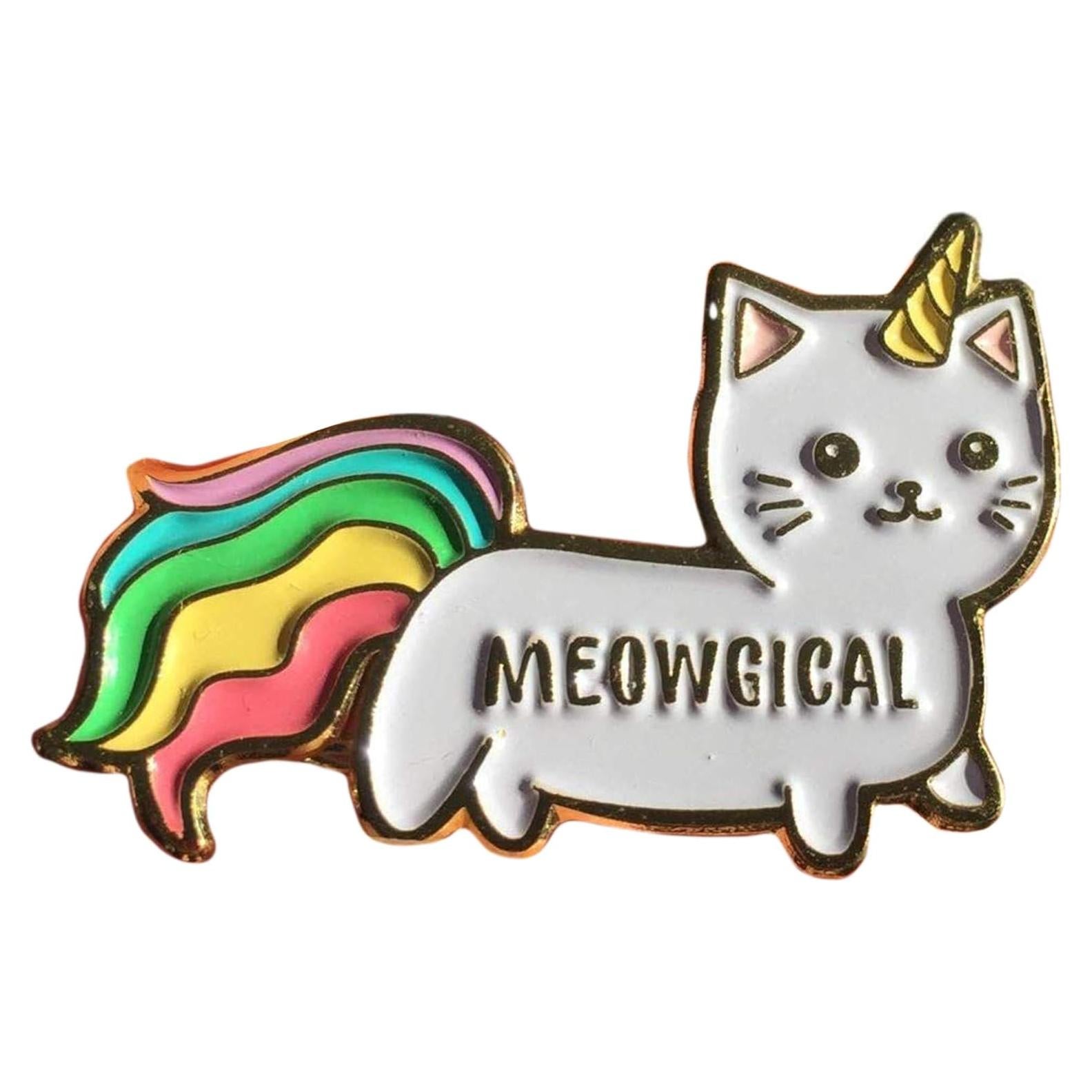 Pin de Solapa Caticorn Meowgical Stickeroonie 3.56 cm Dorado