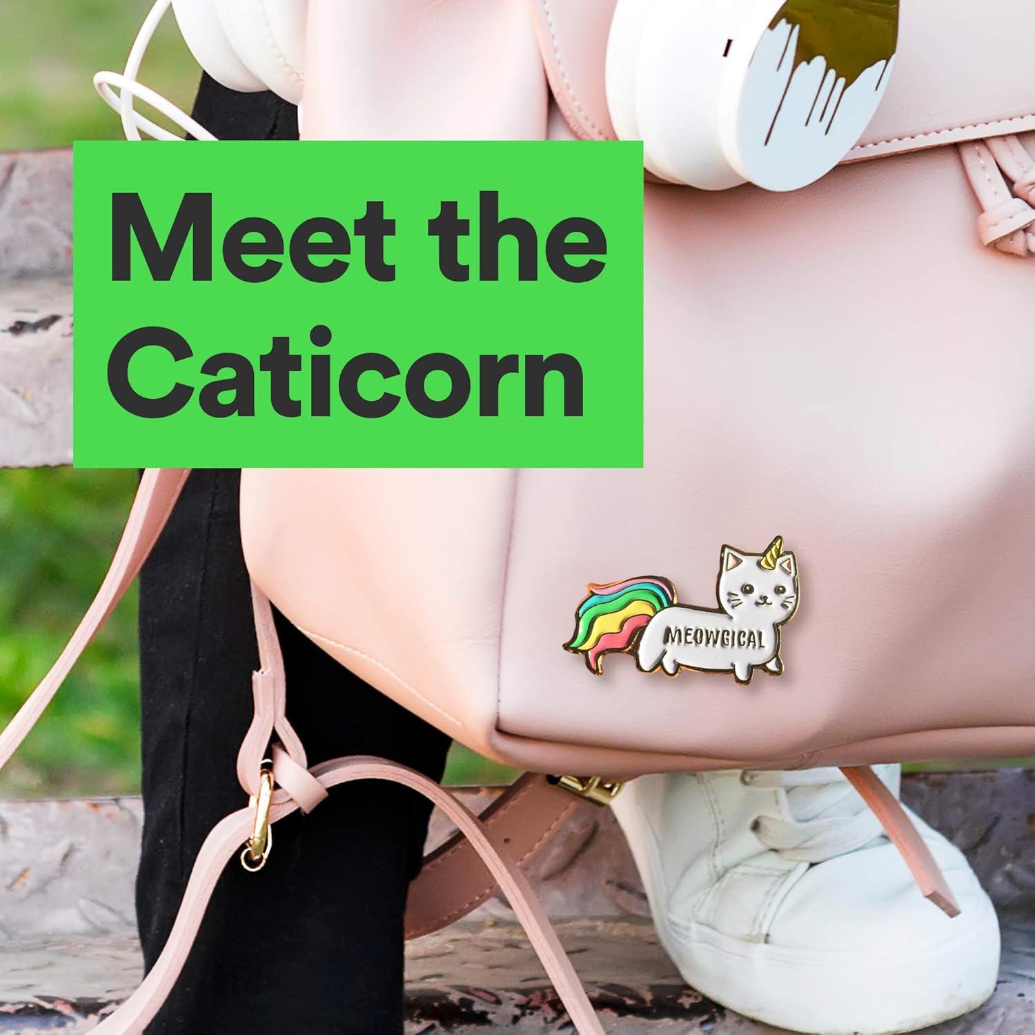 Pin de Solapa Caticorn Meowgical Stickeroonie 3.56 cm Dorado