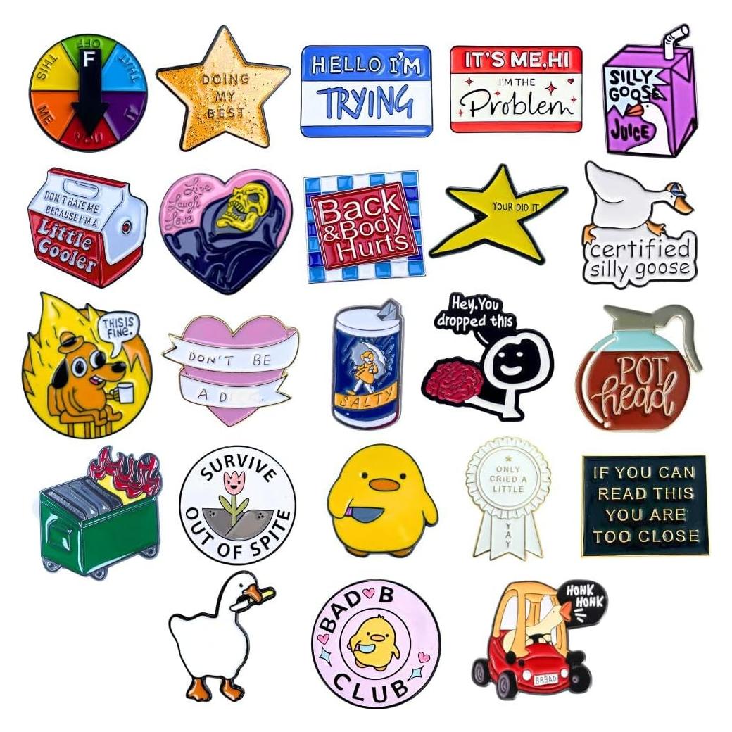 Conjunto de 25 Pines de Esmalte Divertidos YJ PREMIUMS