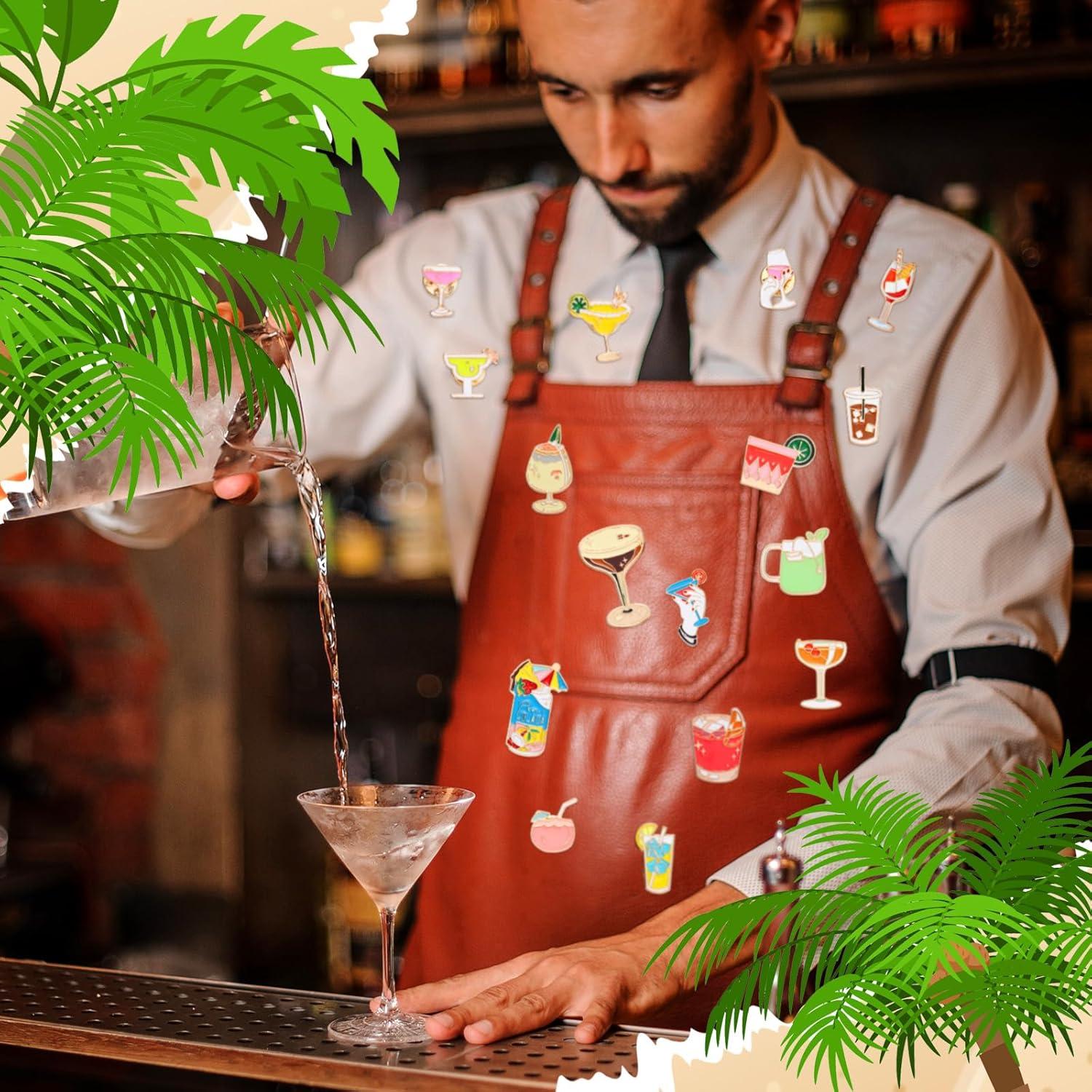 Conjunto de 20 Pines de Esmalte de Cóctel Quelay - Accesorios de Moda