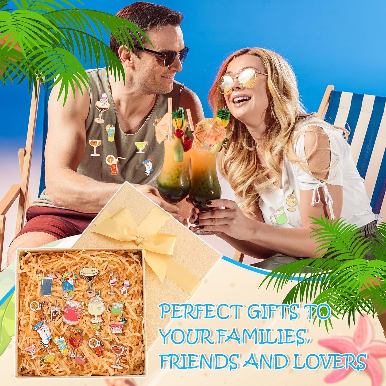 Conjunto de 20 Pines de Esmalte de Cóctel Quelay - Accesorios de Moda