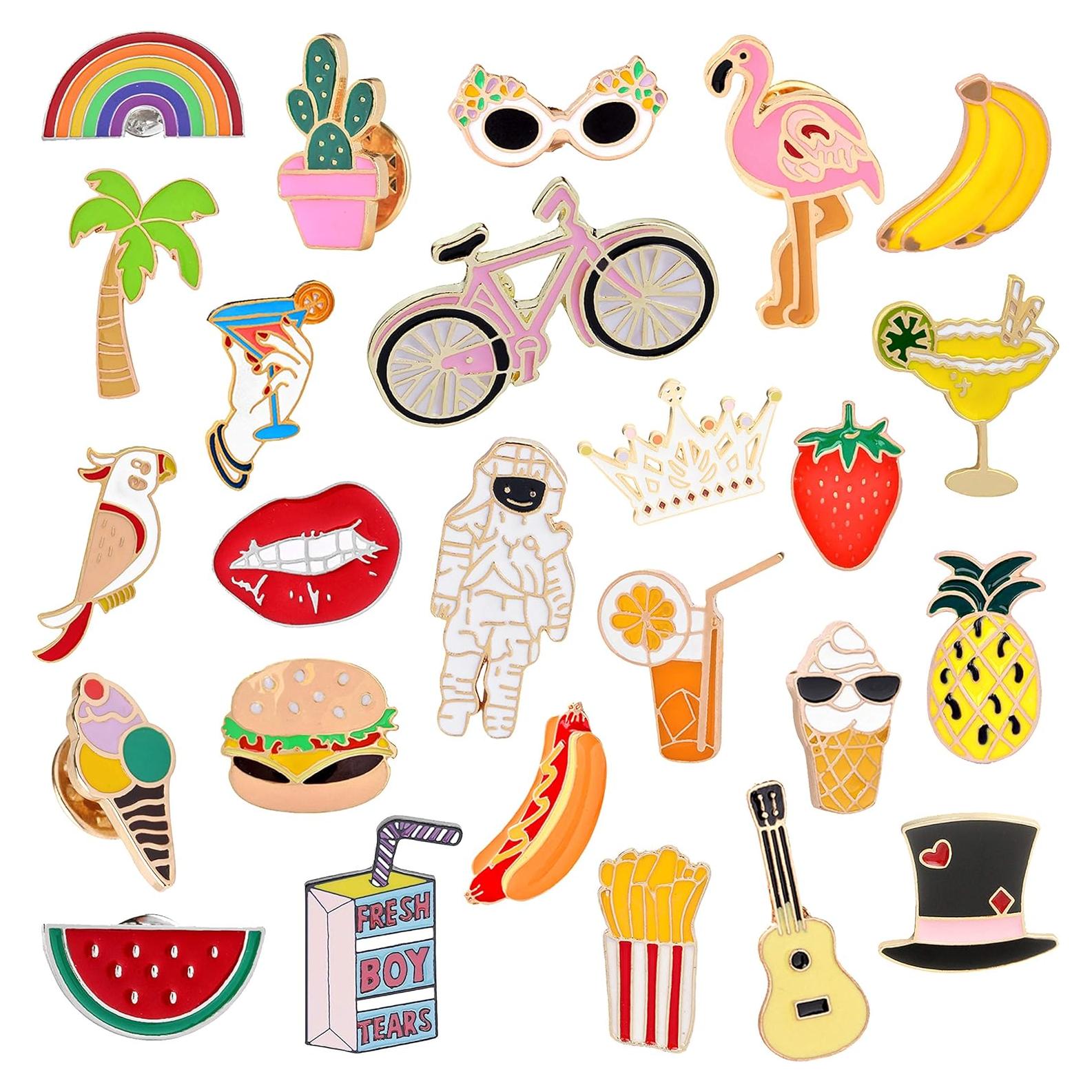 Conjunto de 25 Pines de Solapa de Esmalte EuTengHao - Multicolor