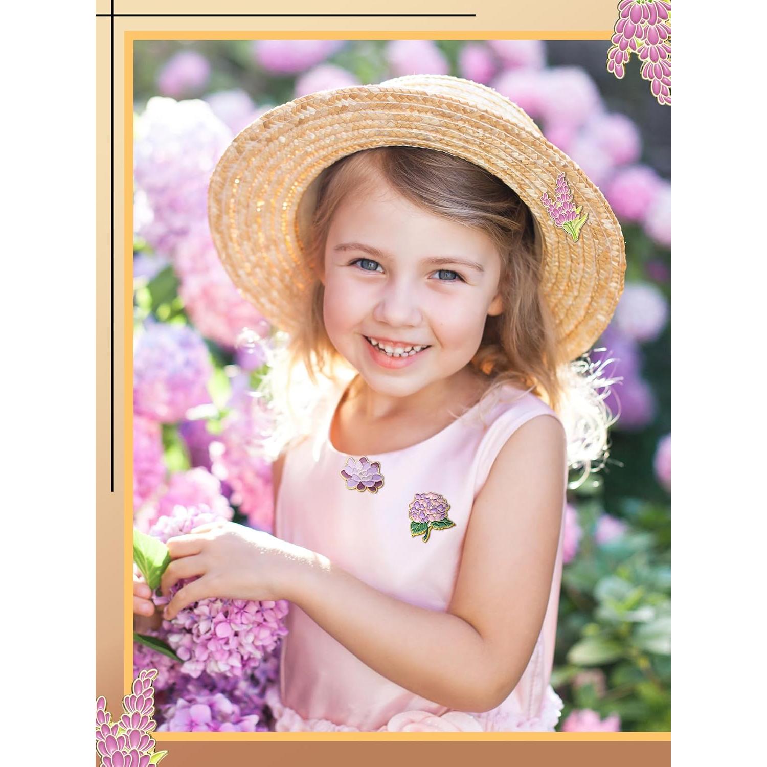 Conjunto de 20 Pines de Esmalte Floral Ferraycle para Mochila