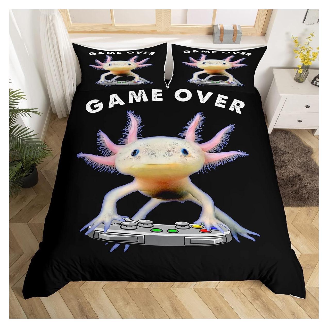 Funda de Edredón Twin Erosebridal Axolotl Microfibra 2 Piezas