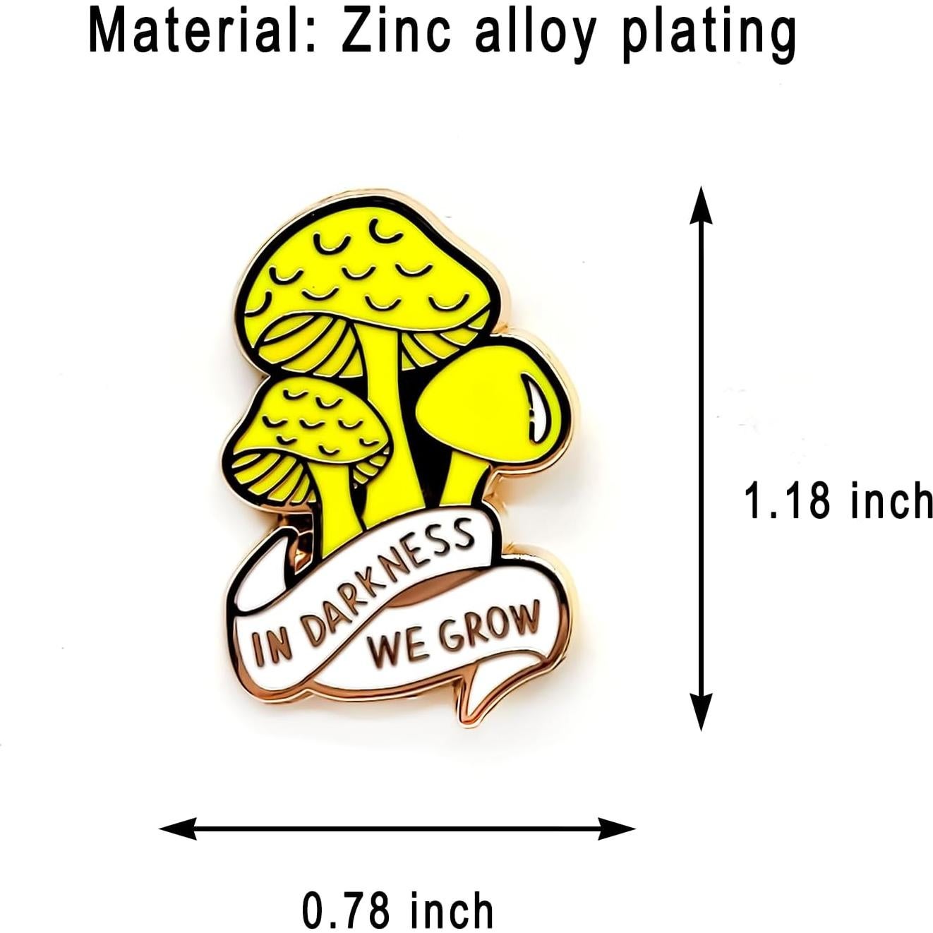 Pin de Insignia de Hongo Bonito SKYFENGCN - Esmalte 1.98 cm