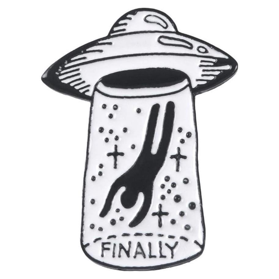 Broche UFO Creativo de Esmalte para Mujeres - Accesorio Duradero