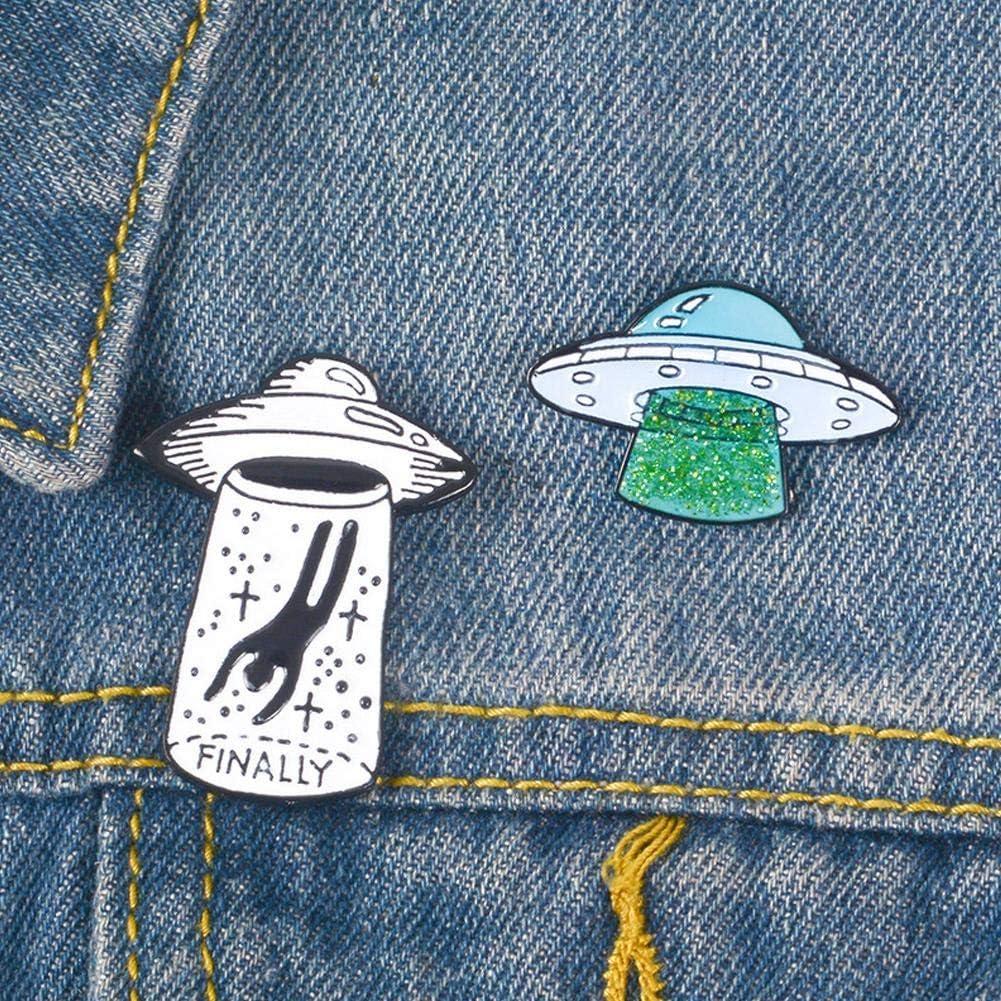 Broche UFO Creativo de Esmalte para Mujeres - Accesorio Duradero