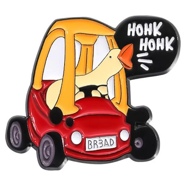 Pin de Solapa de Esmalte Ganso Divertido 3.4x2.4cm Unisex