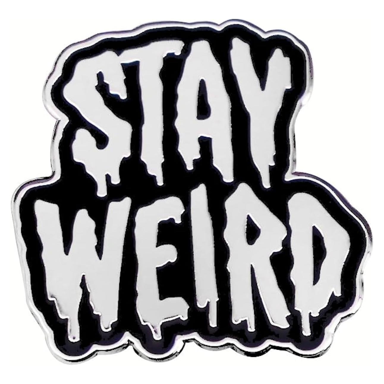 Pin de Esmalte Punk Gótico Mantente Raro - Accesorio Unisex