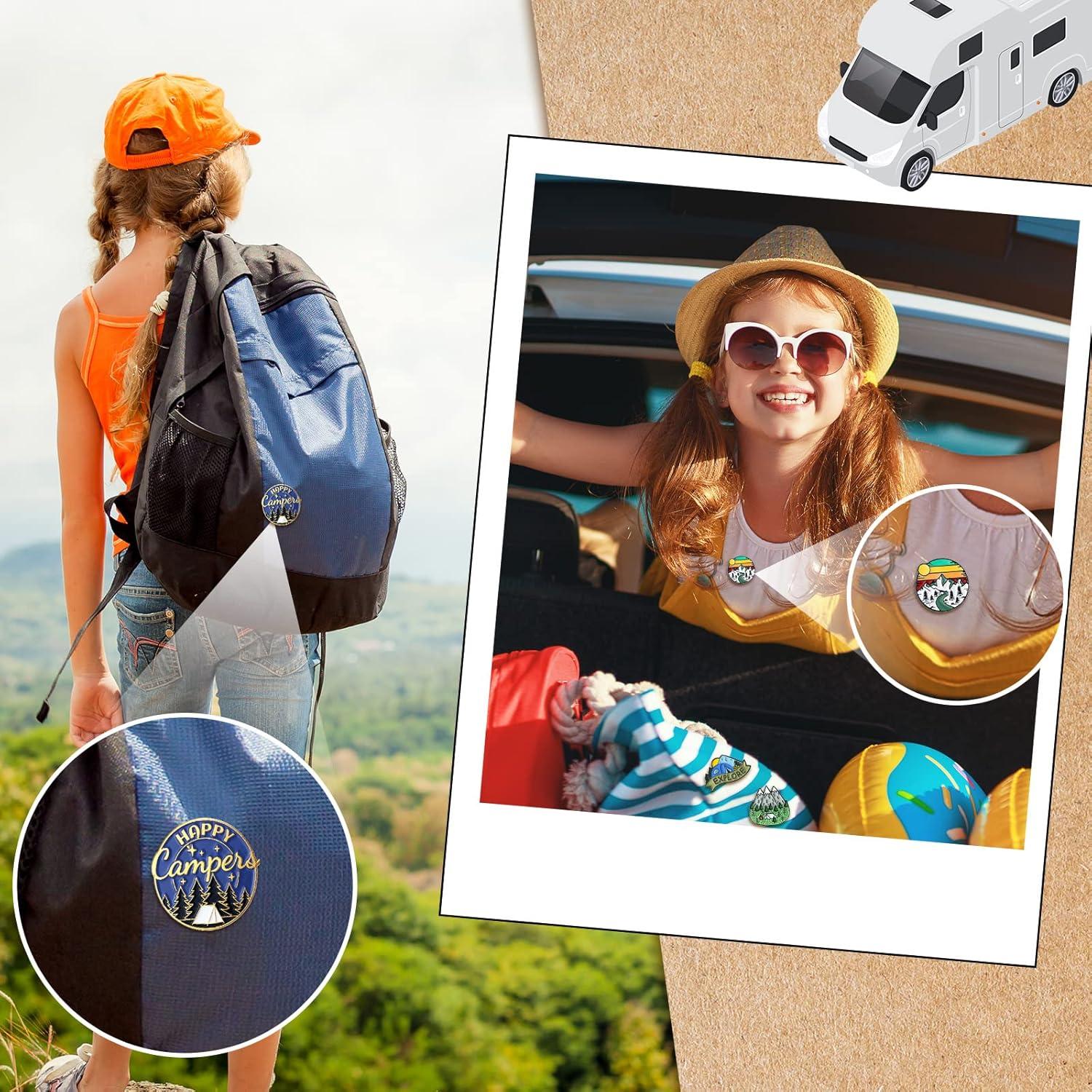 Conjunto de 20 Pines de Esmalte Janinka para Camping