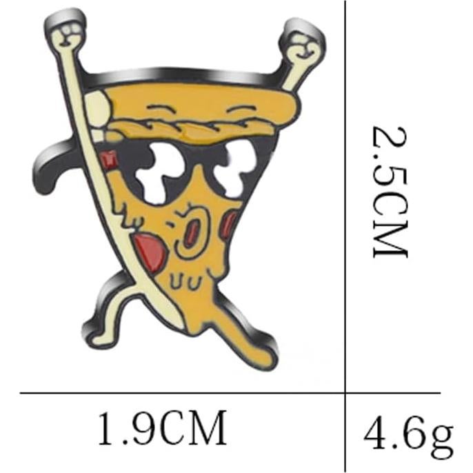 Pin de Esmalte de Pizza con Gafas de Sol KILIPOL - Accesorio Unisex
