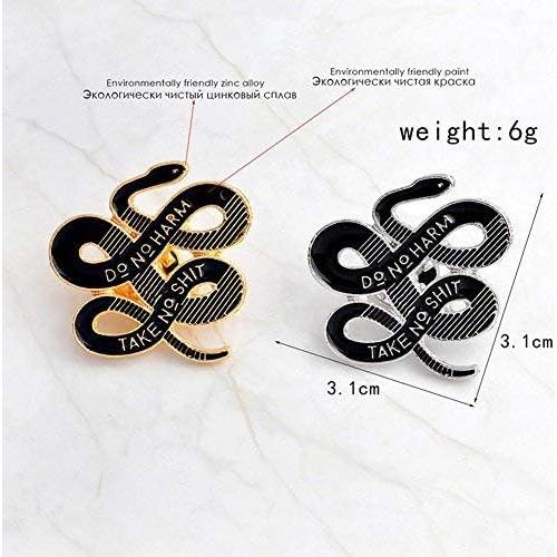 Broche Bohemio Serpiente Janedream Oro 3.1x3.1cm