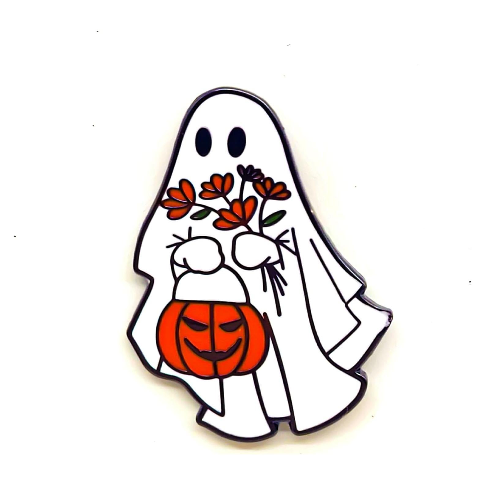 Pin de Esmalte Fantasma de Calabaza - SKYFENGCN - 2.29 cm