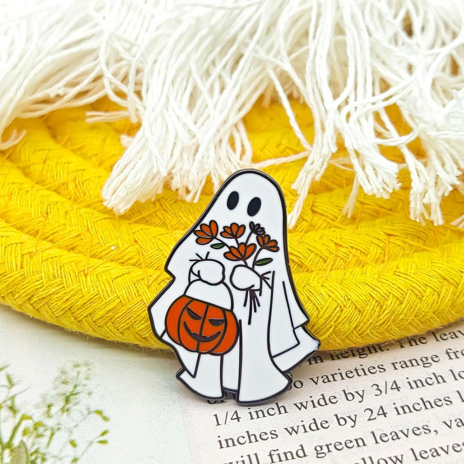 Pin de Esmalte Fantasma de Calabaza - SKYFENGCN - 2.29 cm