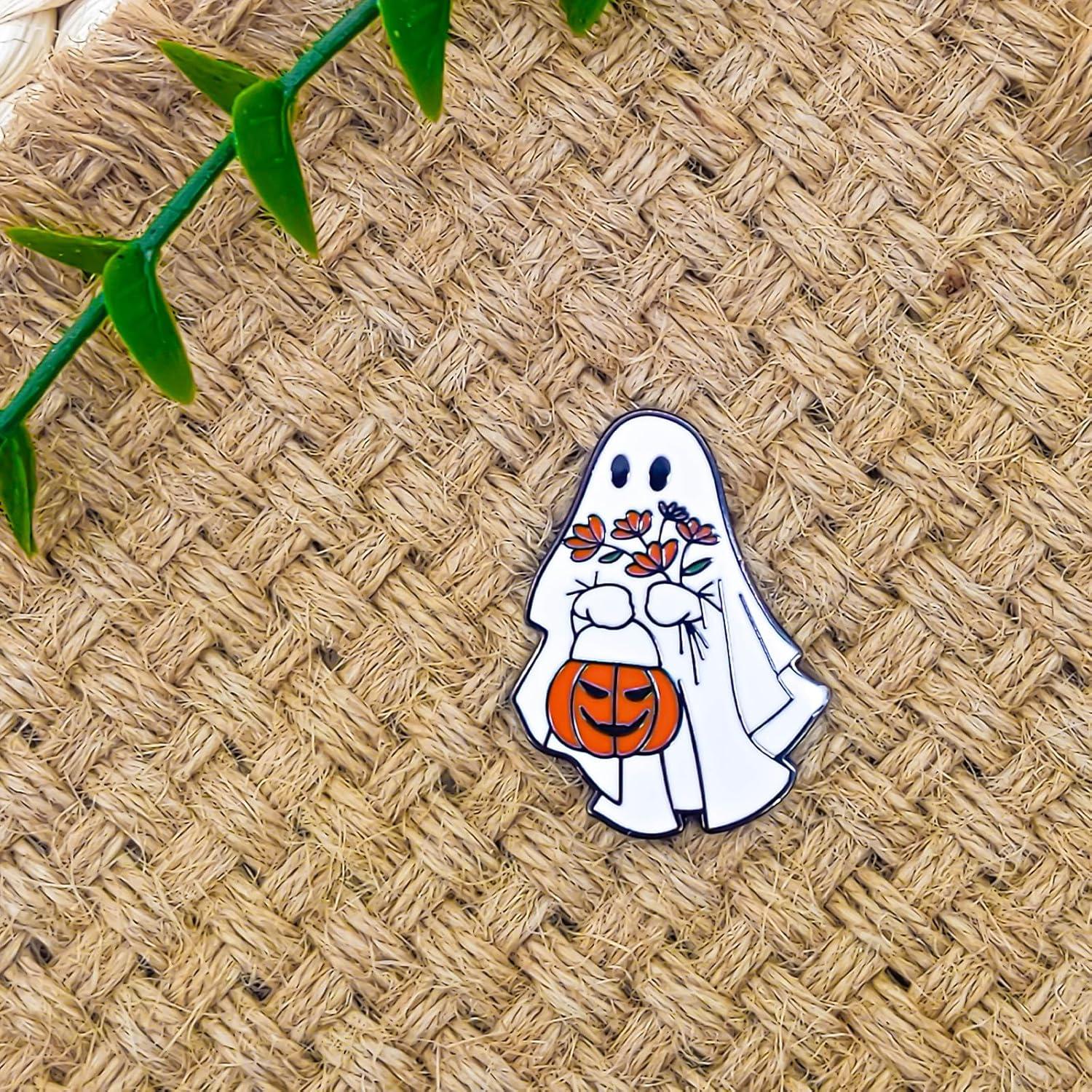 Pin de Esmalte Fantasma de Calabaza - SKYFENGCN - 2.29 cm