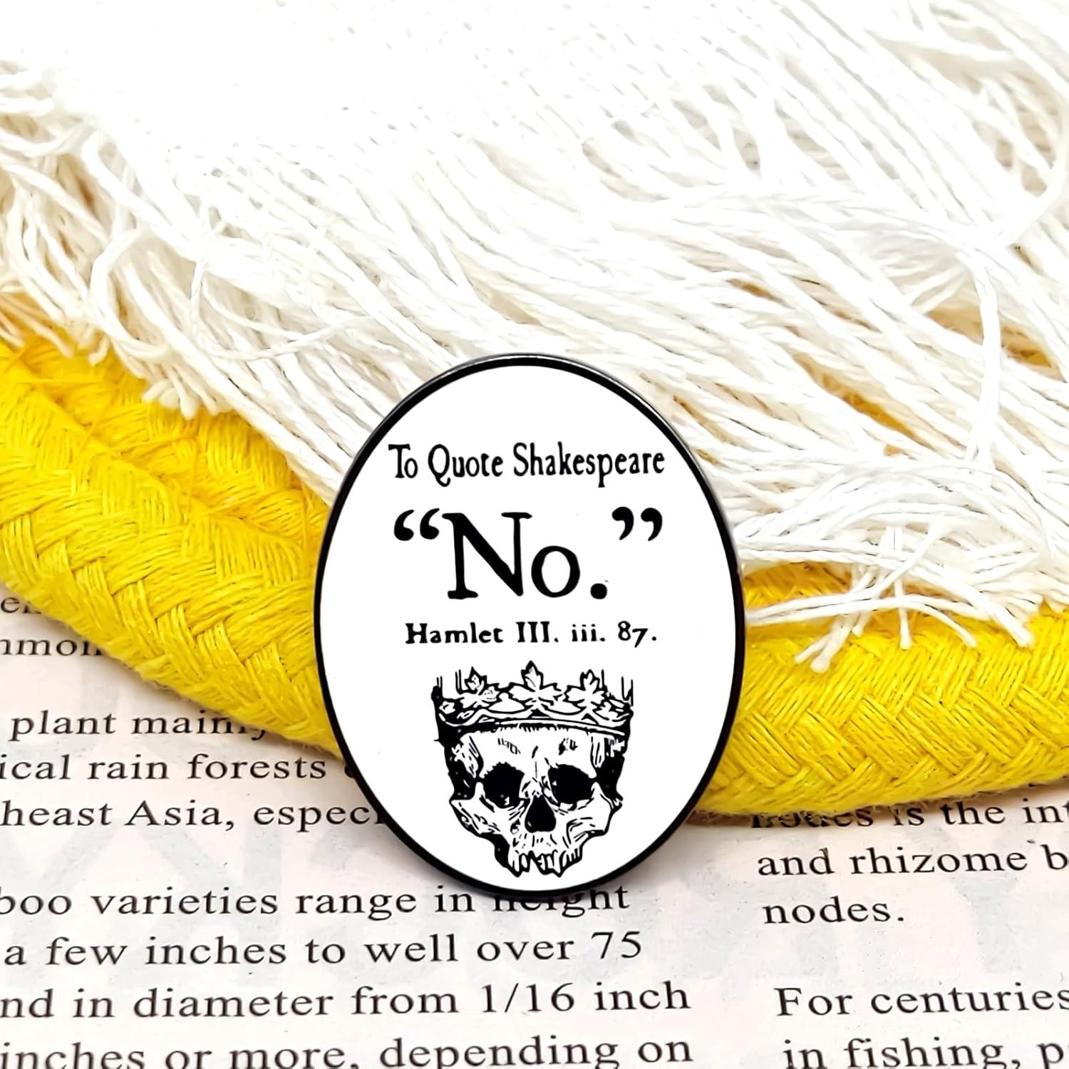 Pin de Esmalte Insignia Literatura Clásica 2.29 cm SKYFENGCN