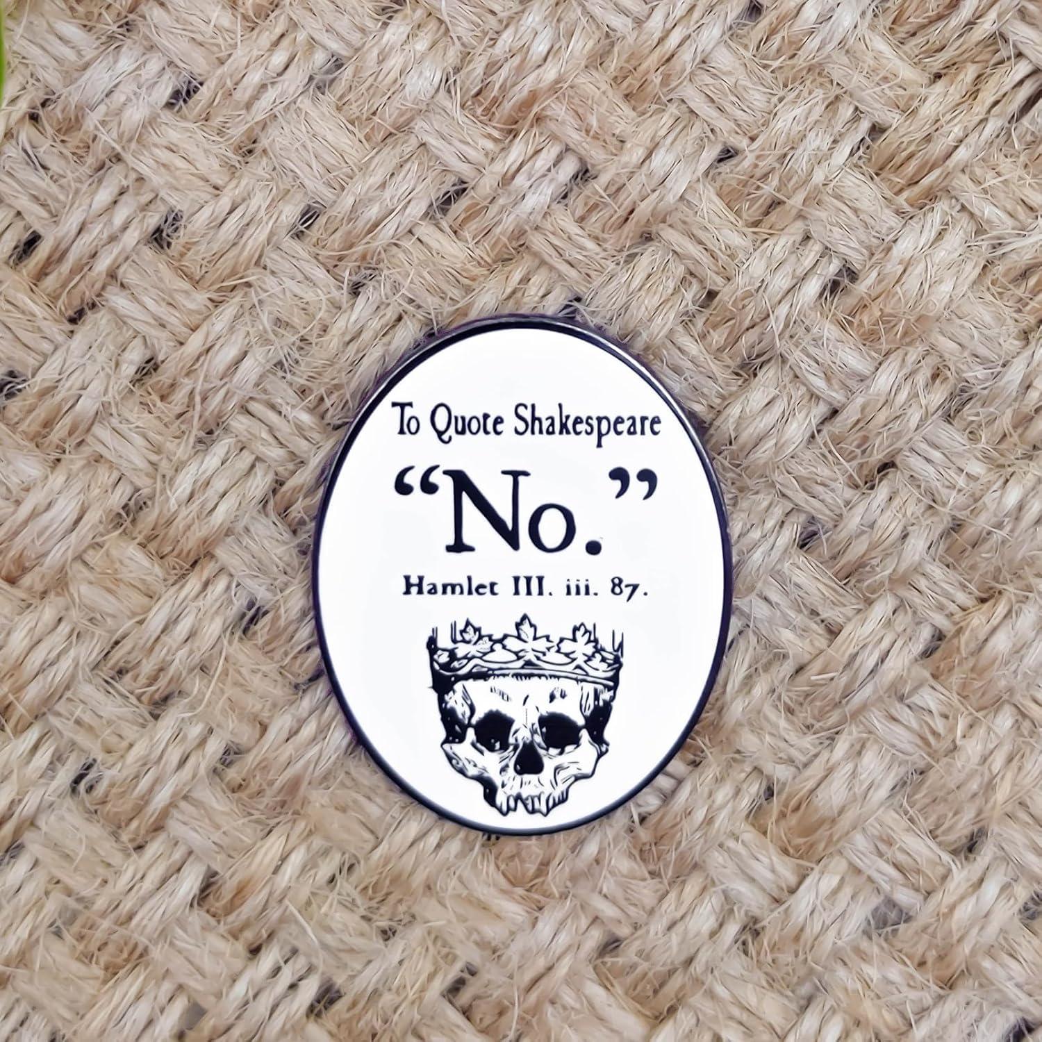 Pin de Esmalte Insignia Literatura Clásica 2.29 cm SKYFENGCN