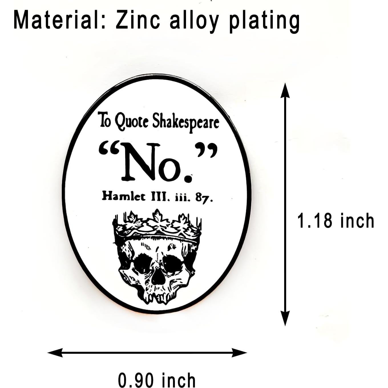 Pin de Esmalte Insignia Literatura Clásica 2.29 cm SKYFENGCN