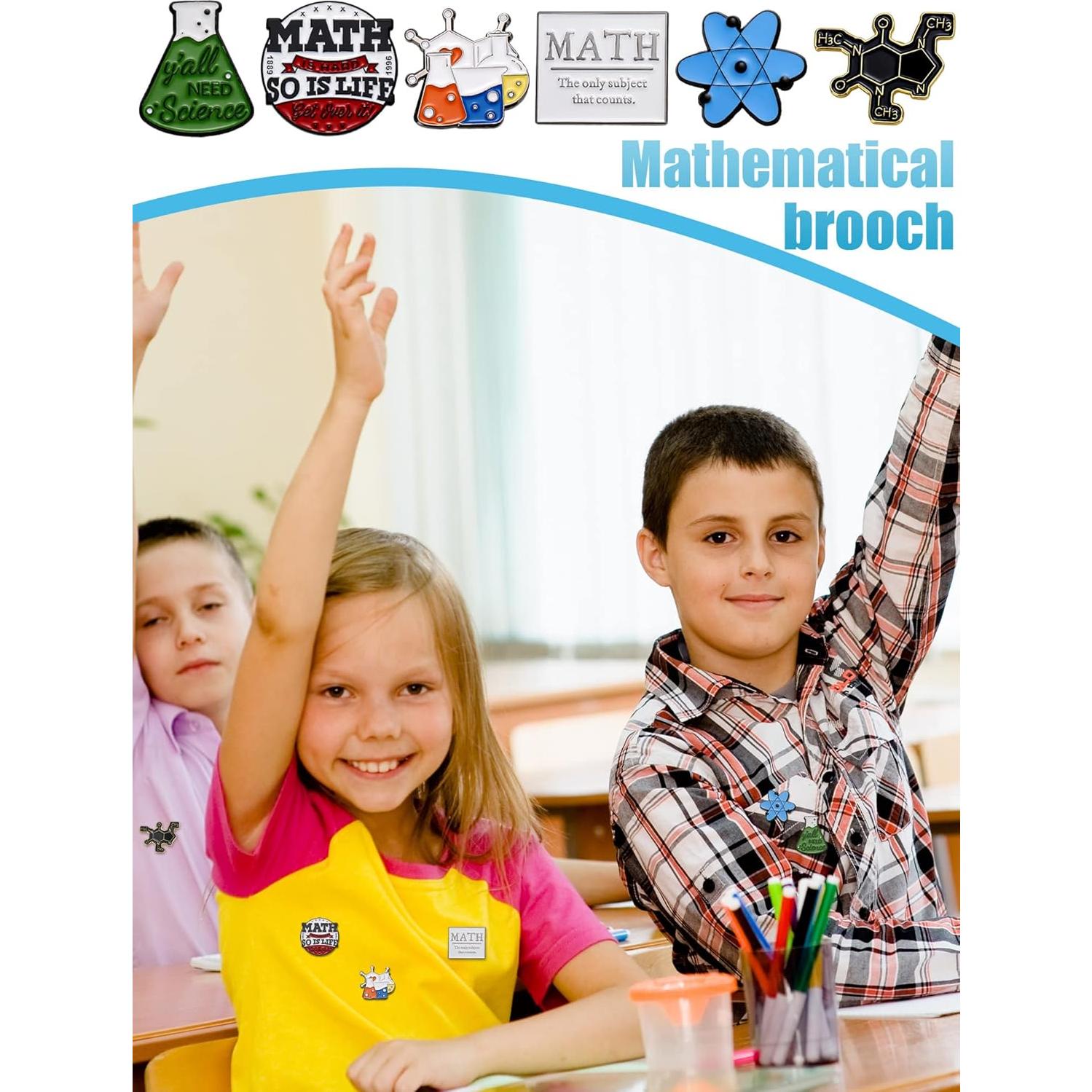 20 Insignias de Solapa Científicas Kigeli - Matemáticas y Química