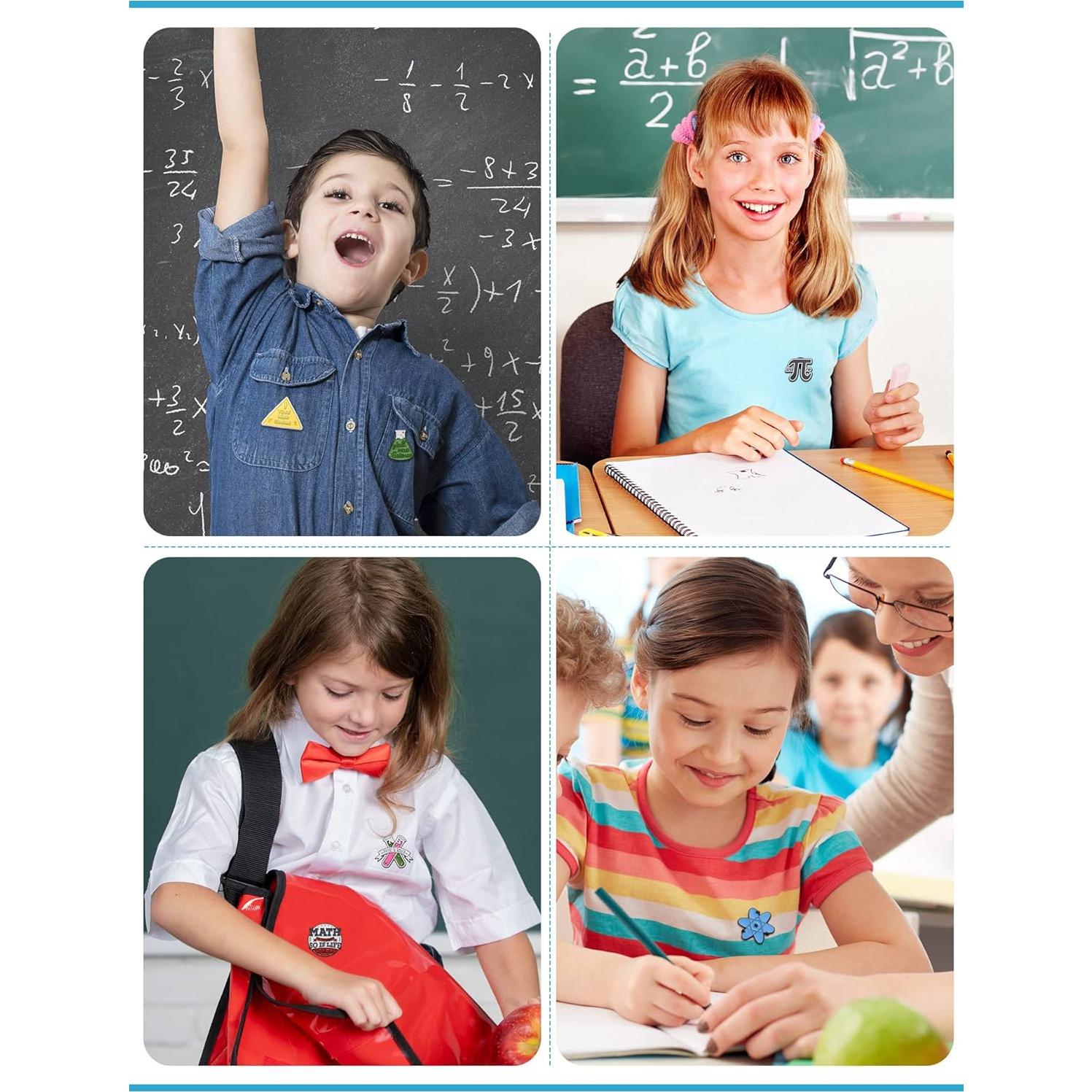 20 Insignias de Solapa Científicas Kigeli - Matemáticas y Química