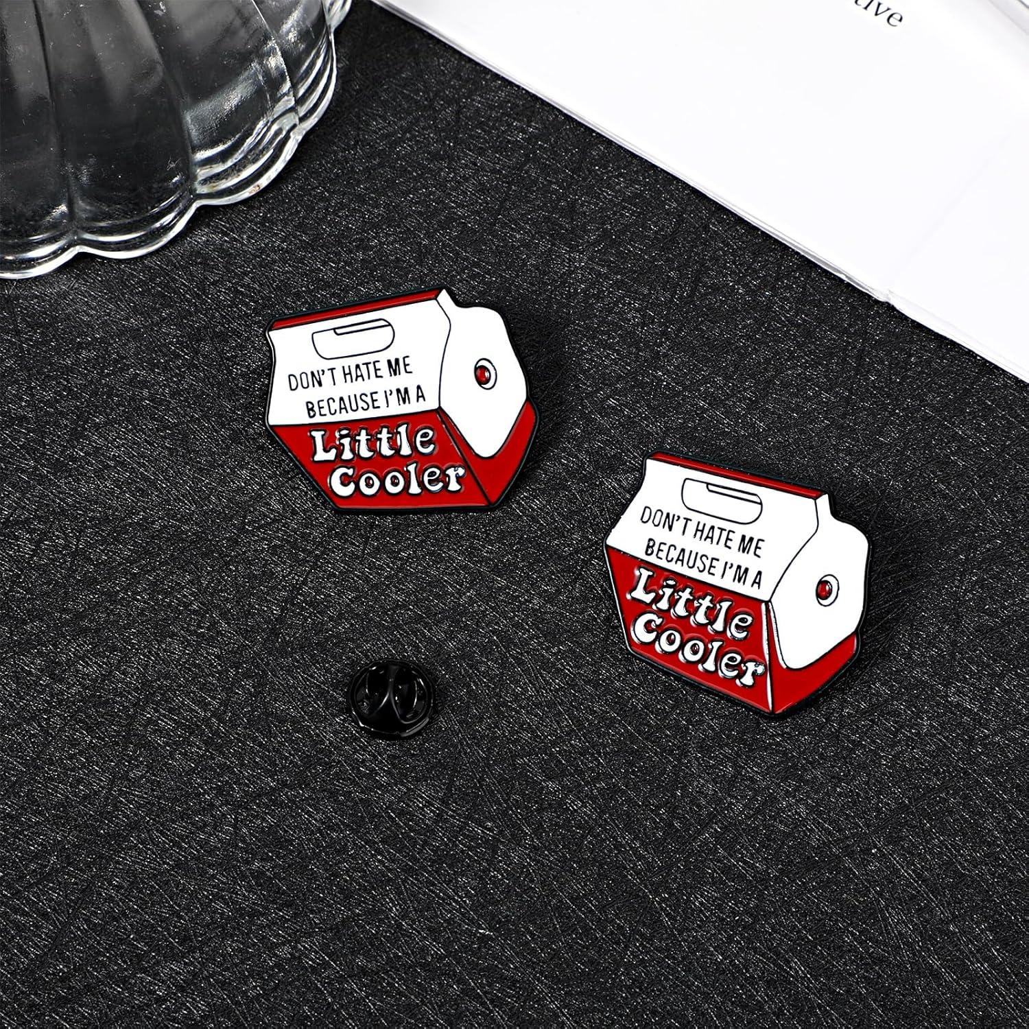 2 Pines de Esmalte Rojo Mabor Diseño Caricatura 3.6 cm