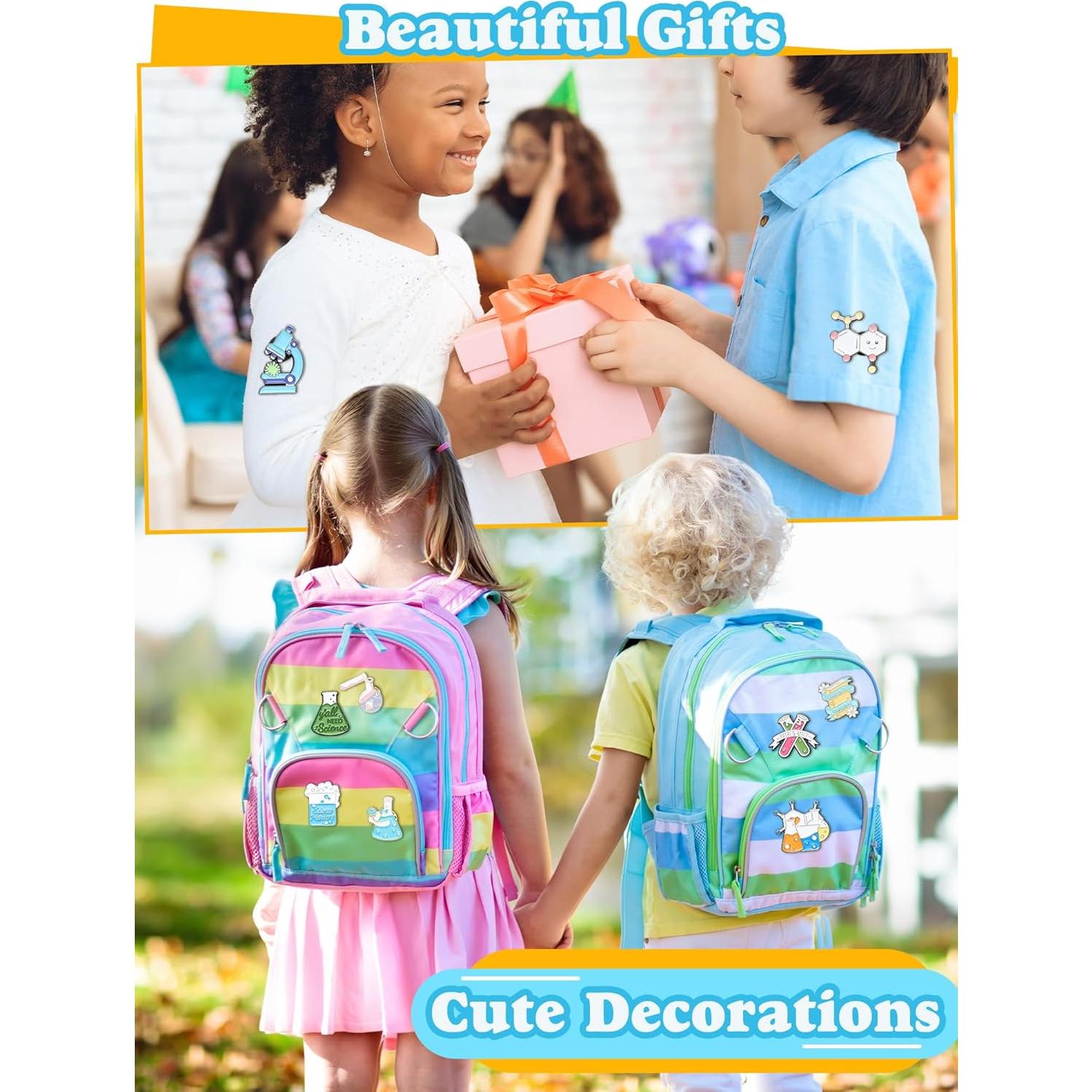 Kajaia 35 Piezas Pines de Esmalte Ciencia para Ropa y Mochilas