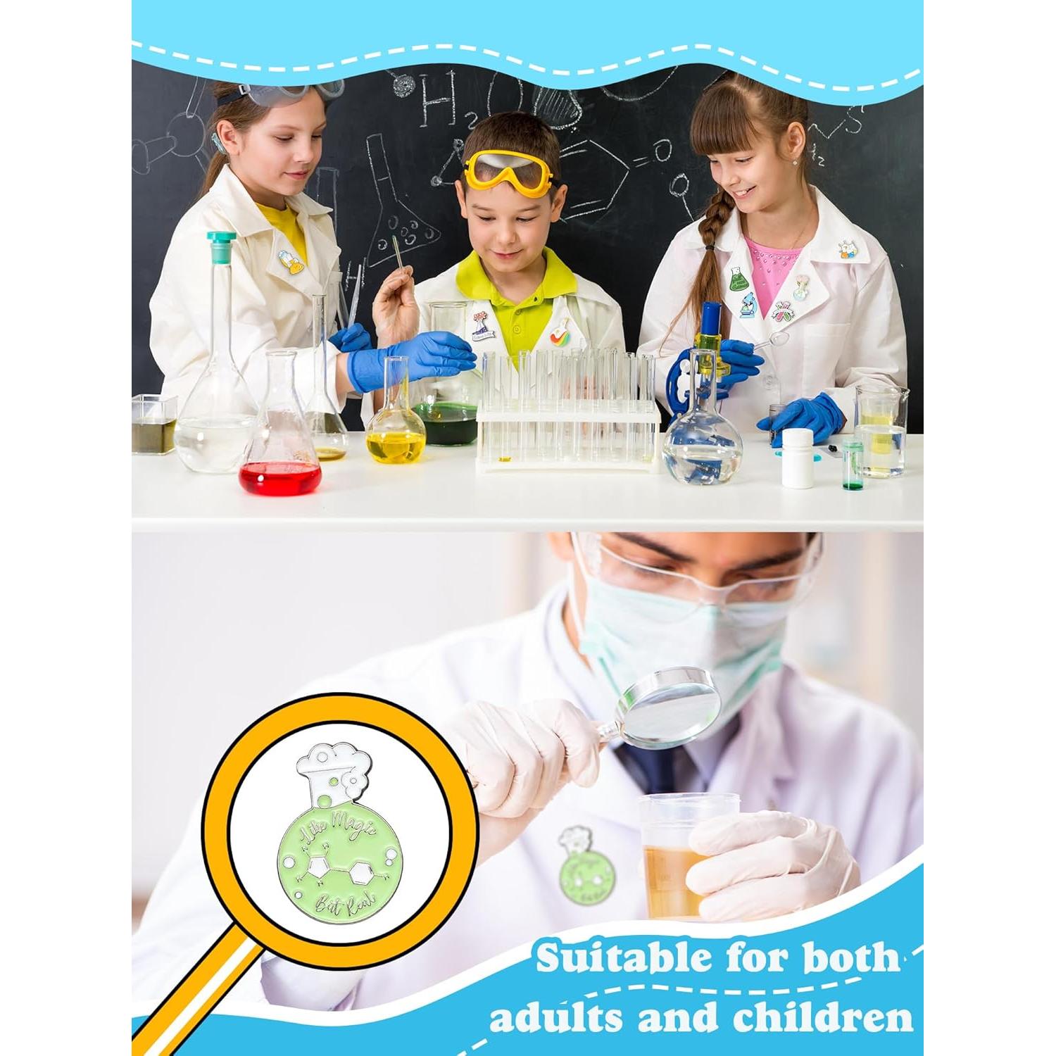 Kajaia 35 Piezas Pines de Esmalte Ciencia para Ropa y Mochilas