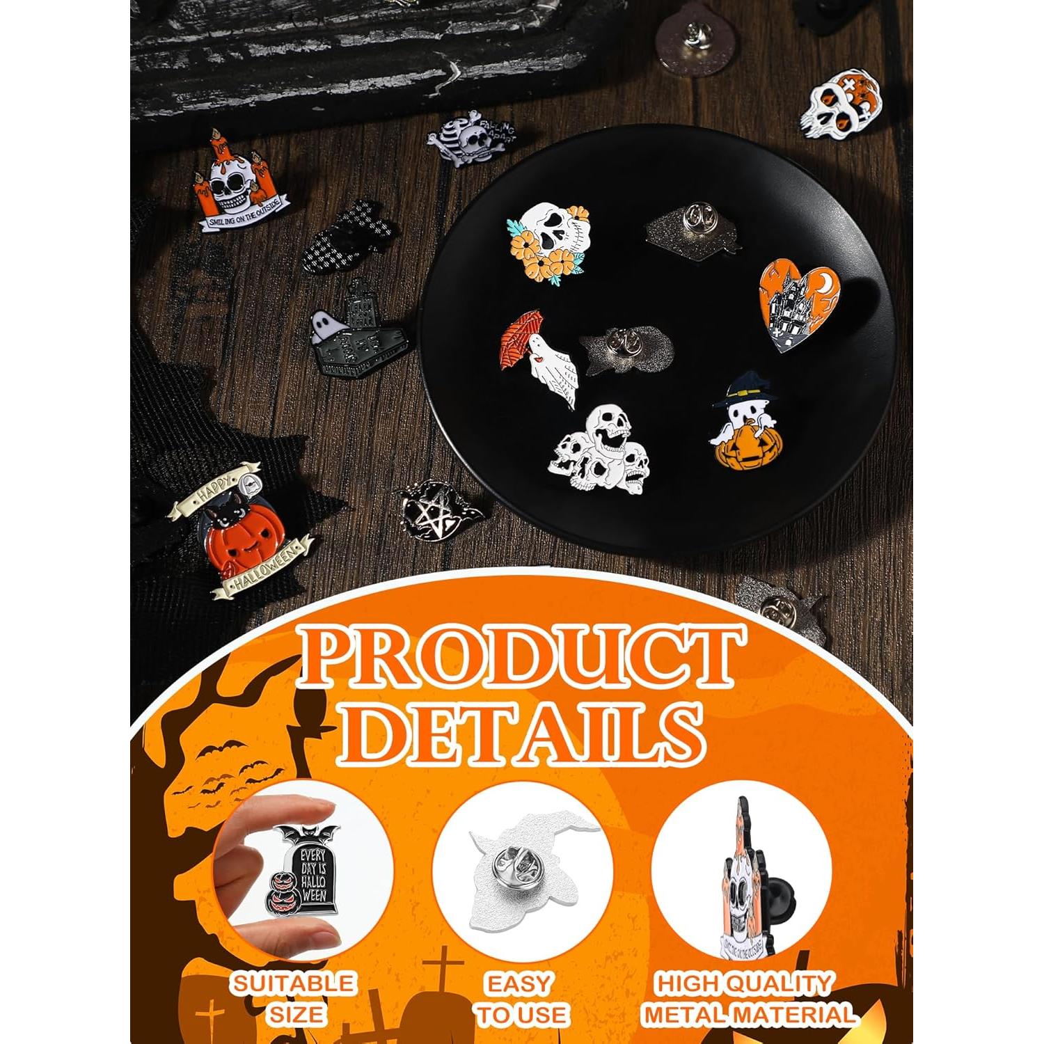 Conjunto de 30 Pines de Esmalte Ferraycle para Mochilas y Ropa