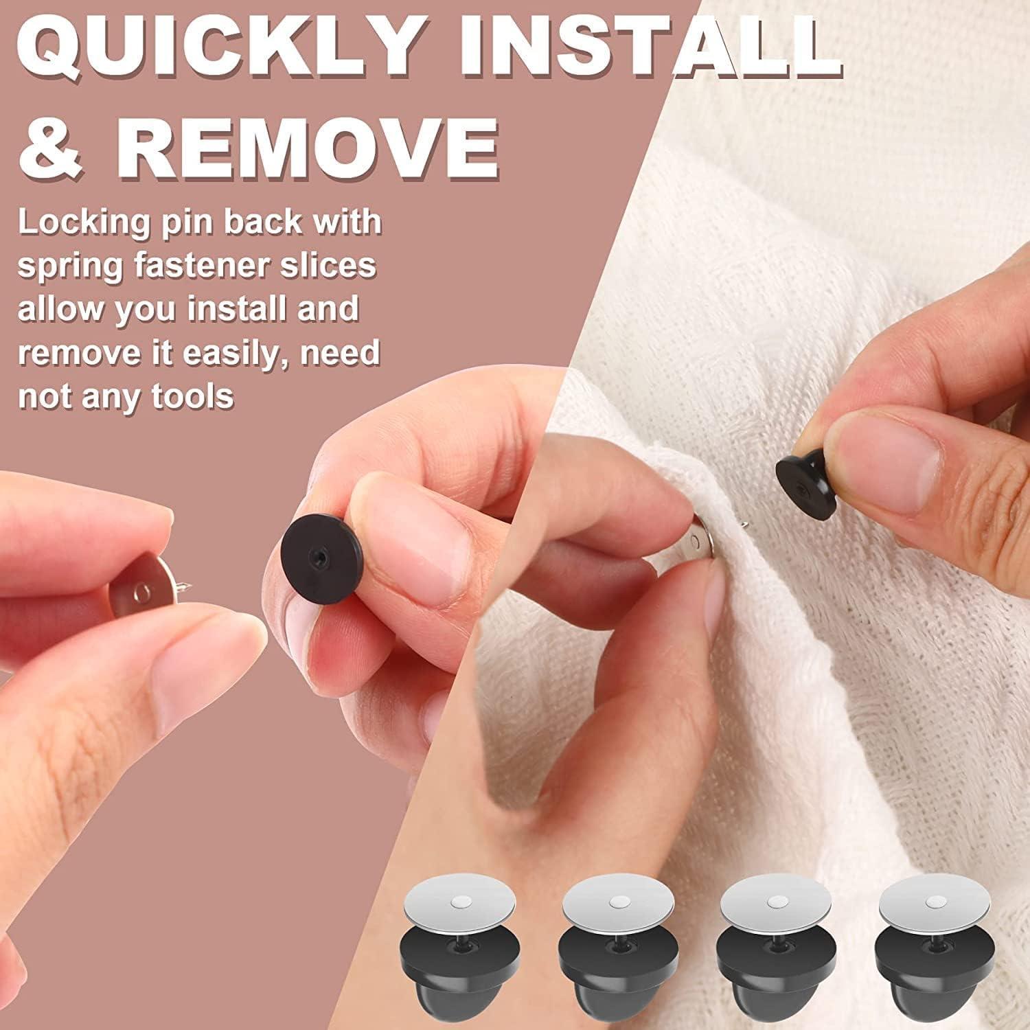 Respaldo de Pin de Goma JANYUN 40 Piezas 11mm Clutch Mariposa