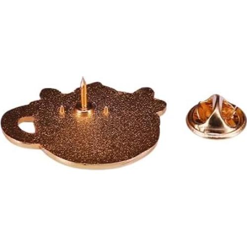 Axolotl in Cup Enamel Pin - Purple, 1" x 1 1/4", Safety Backing