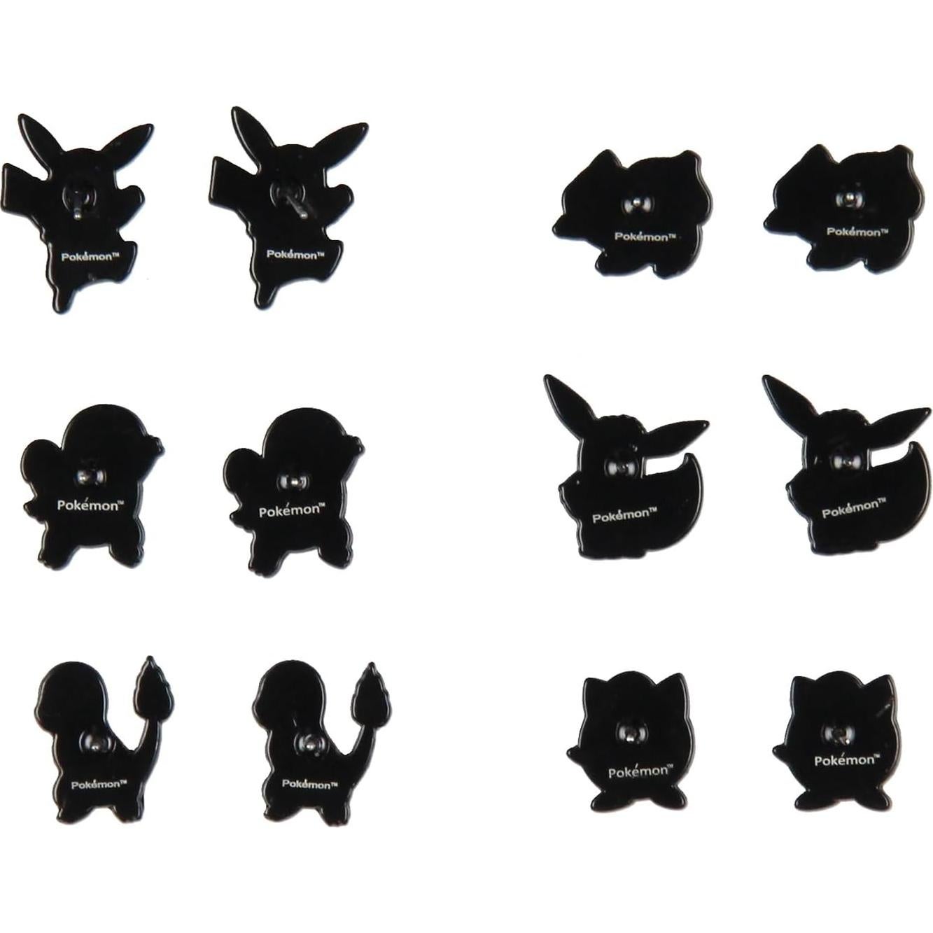 Set de 6 Pendientes de Pokemon Joyería Bioworld Unisex