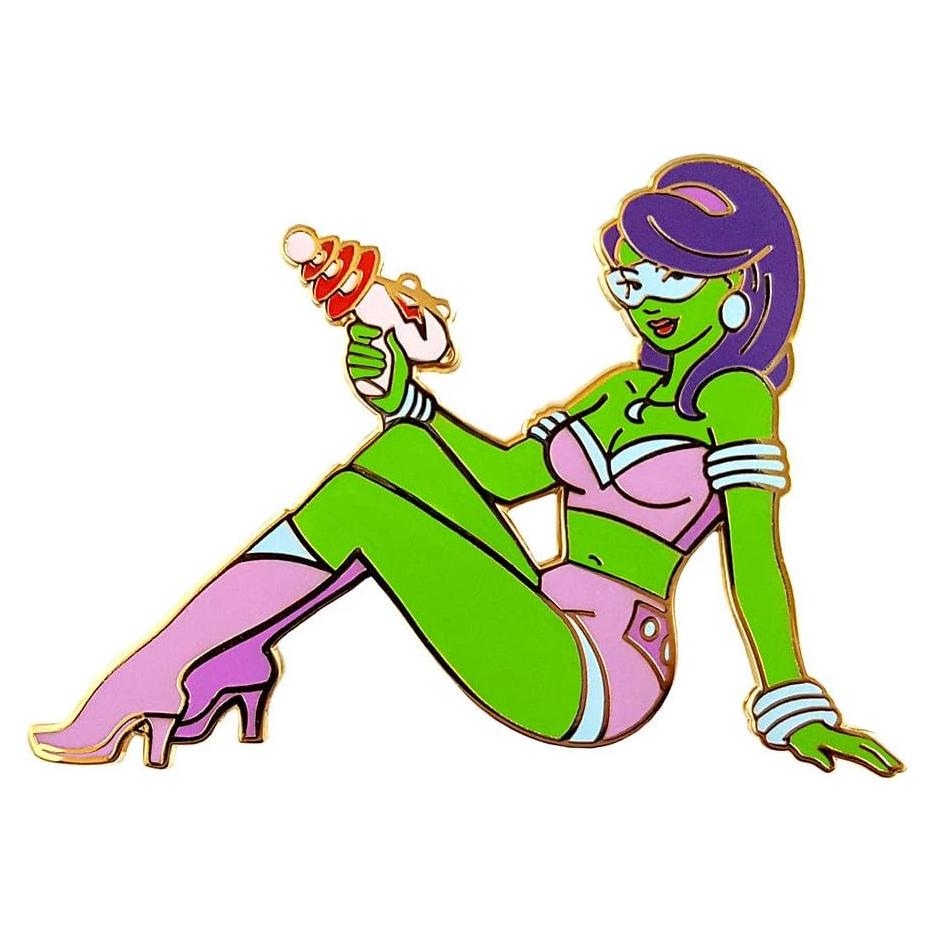 Pin de Esmalte Retro Alien Pin Up Girl Pinsanity 4.45cm