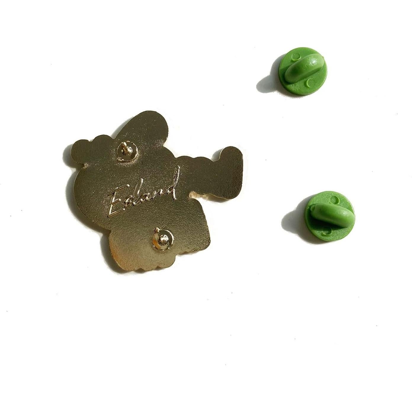 Pin de esmalte Bee Happy dorado 3.81x3.81 cm para mujeres