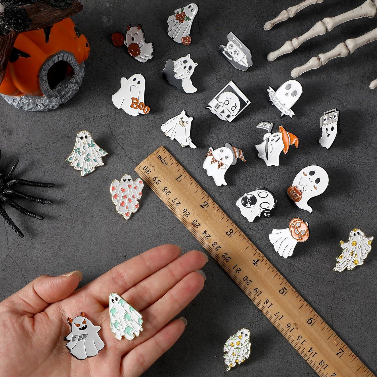 20 Pines de Esmalte Fantasmas MTLEE para Mochila y Ropa