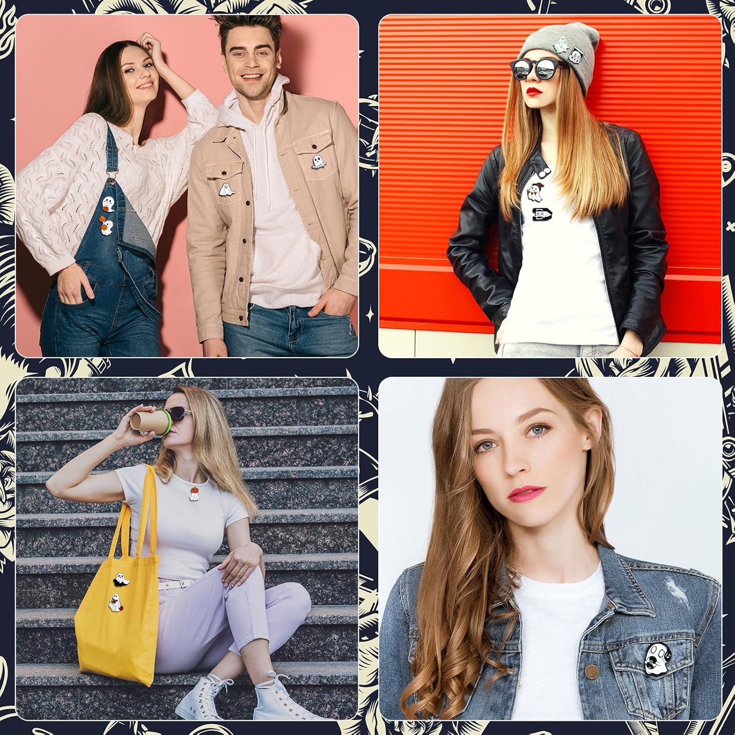 20 Pines de Esmalte Fantasmas MTLEE para Mochila y Ropa