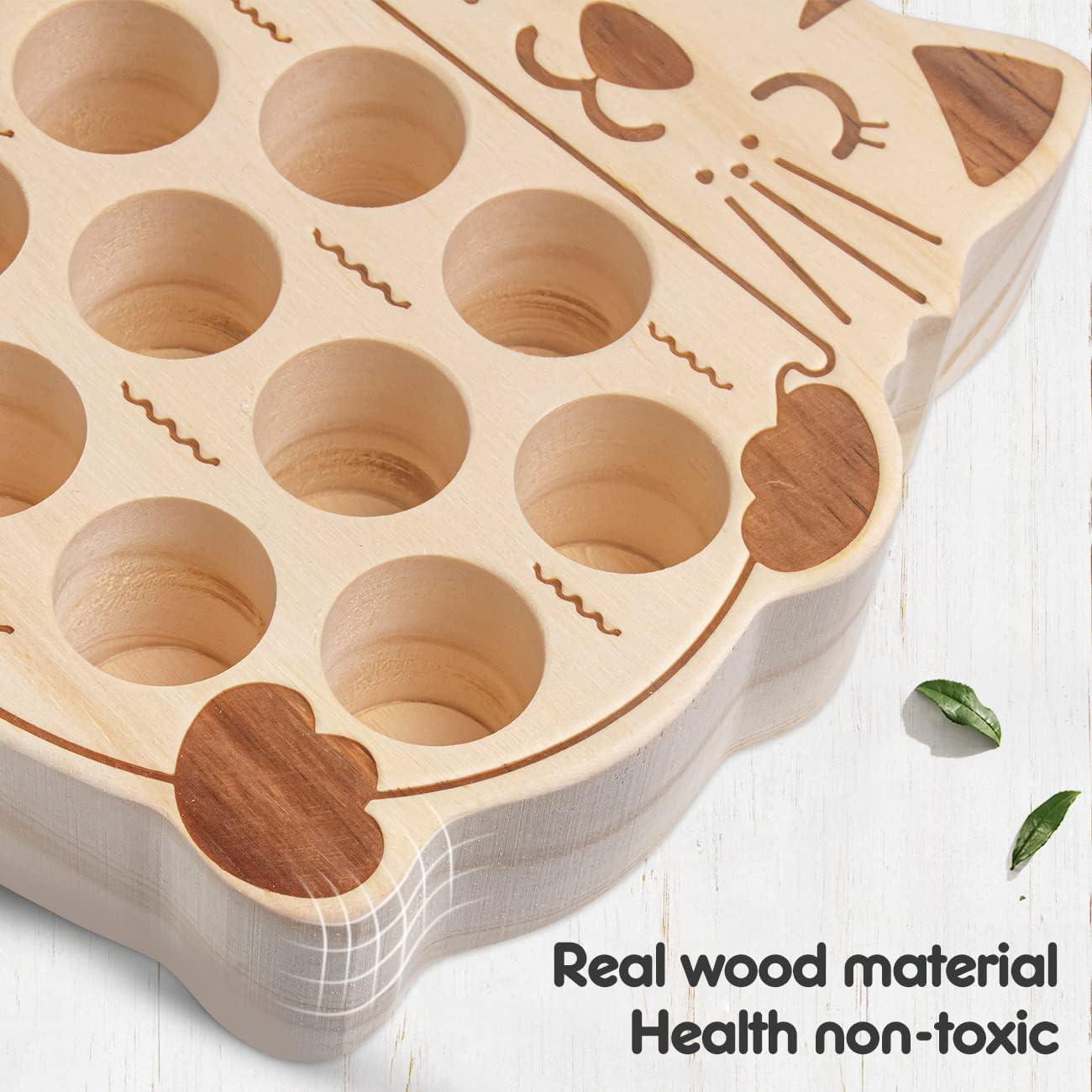 Juego de Pesca Magnético de Madera NAODONGLI para Niños 3-5 Años