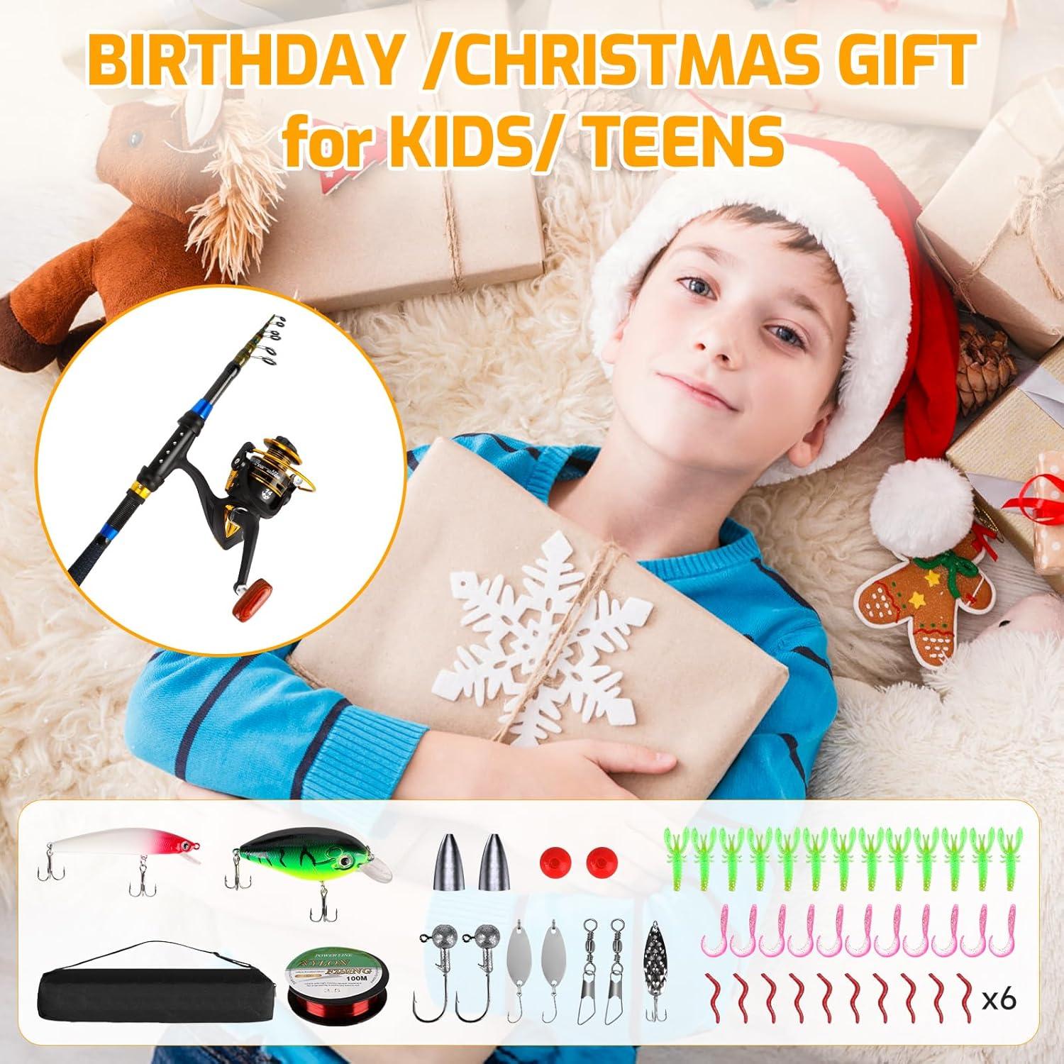 Juego de caña de pescar Milerong 1.8m para niños - Telescópica