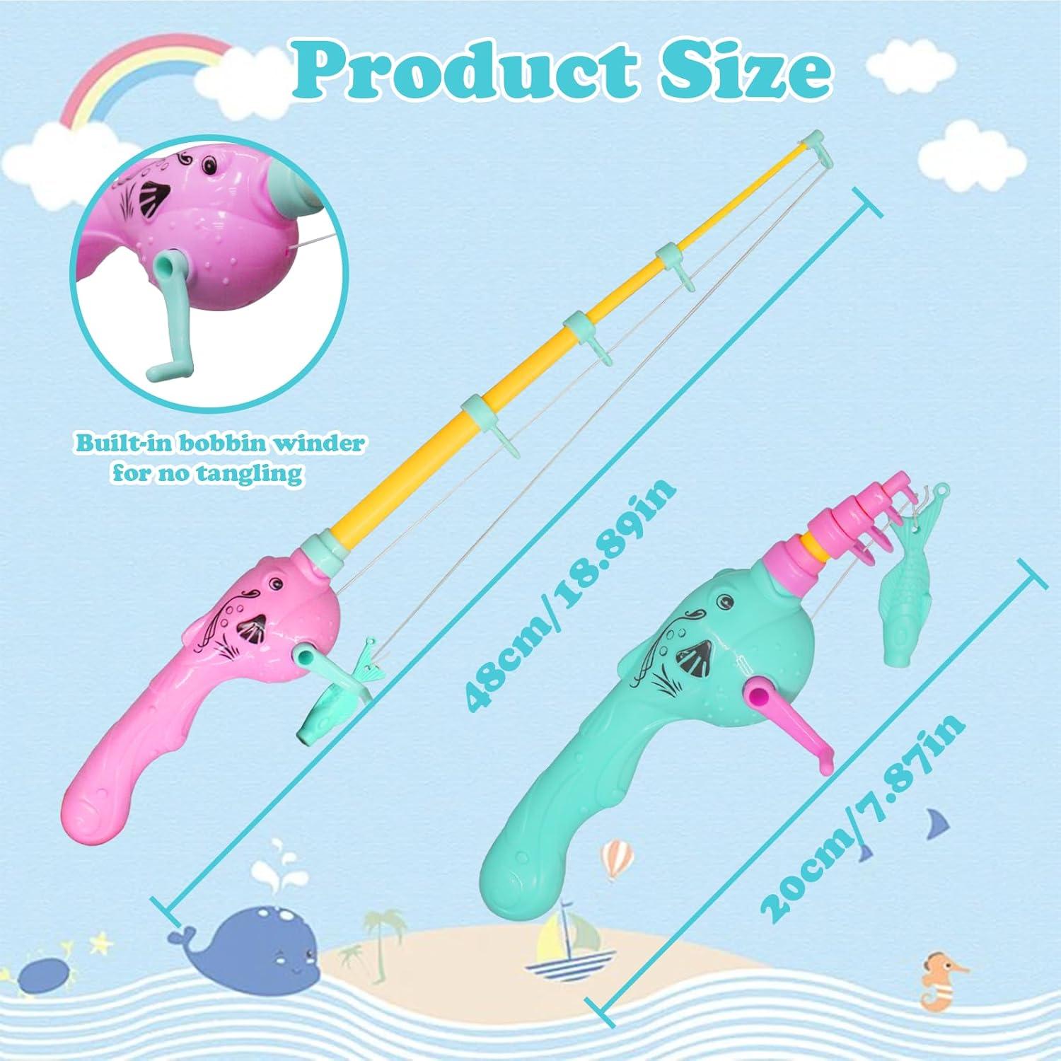 Juego de Pesca Magnética 6 Pcs Cleanla para Niños - Juguete de Baño