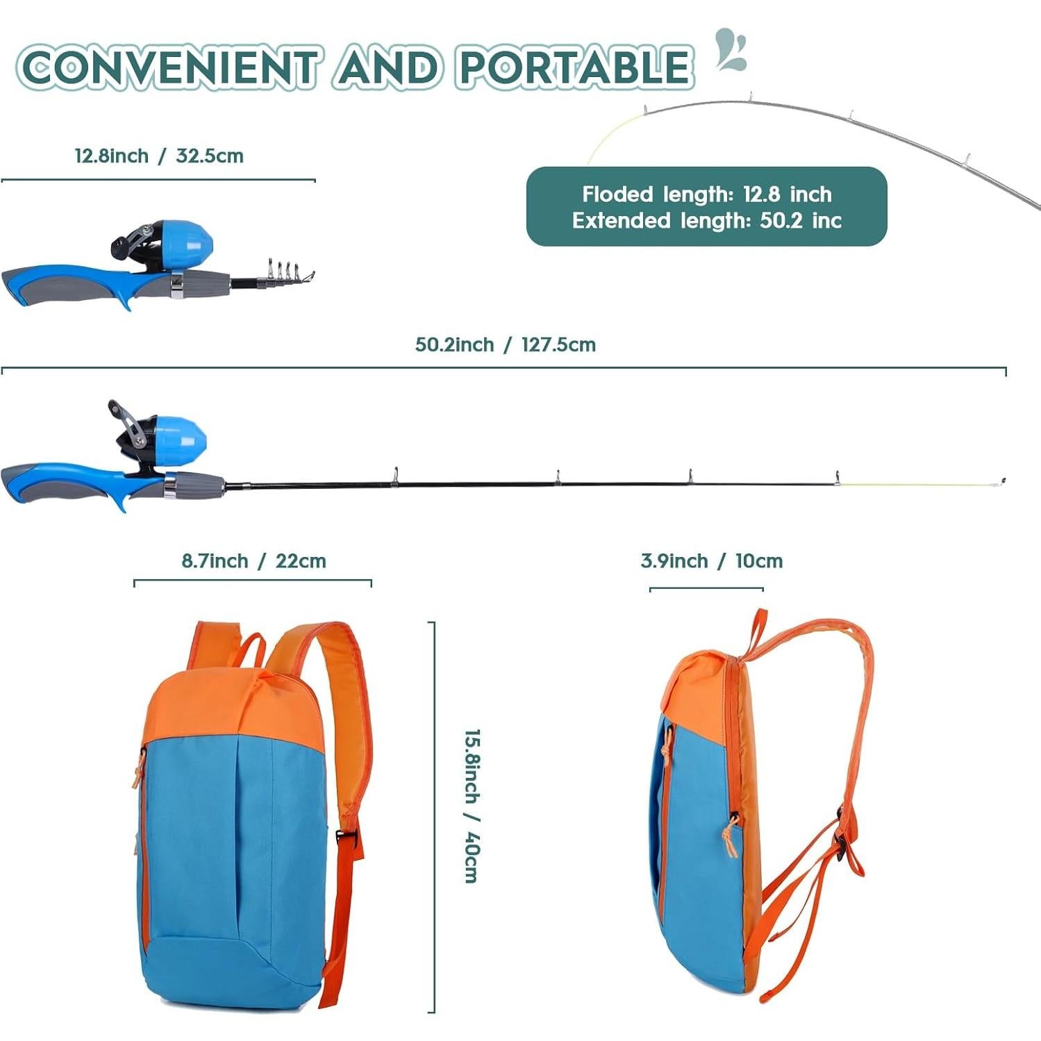 Kit de caña de pescar para niños Urban Deco 2 paquetes