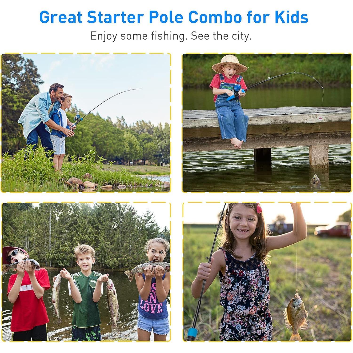 Kit de Caña de Pescar Telescópica Ehowdin 1.5m para Niños