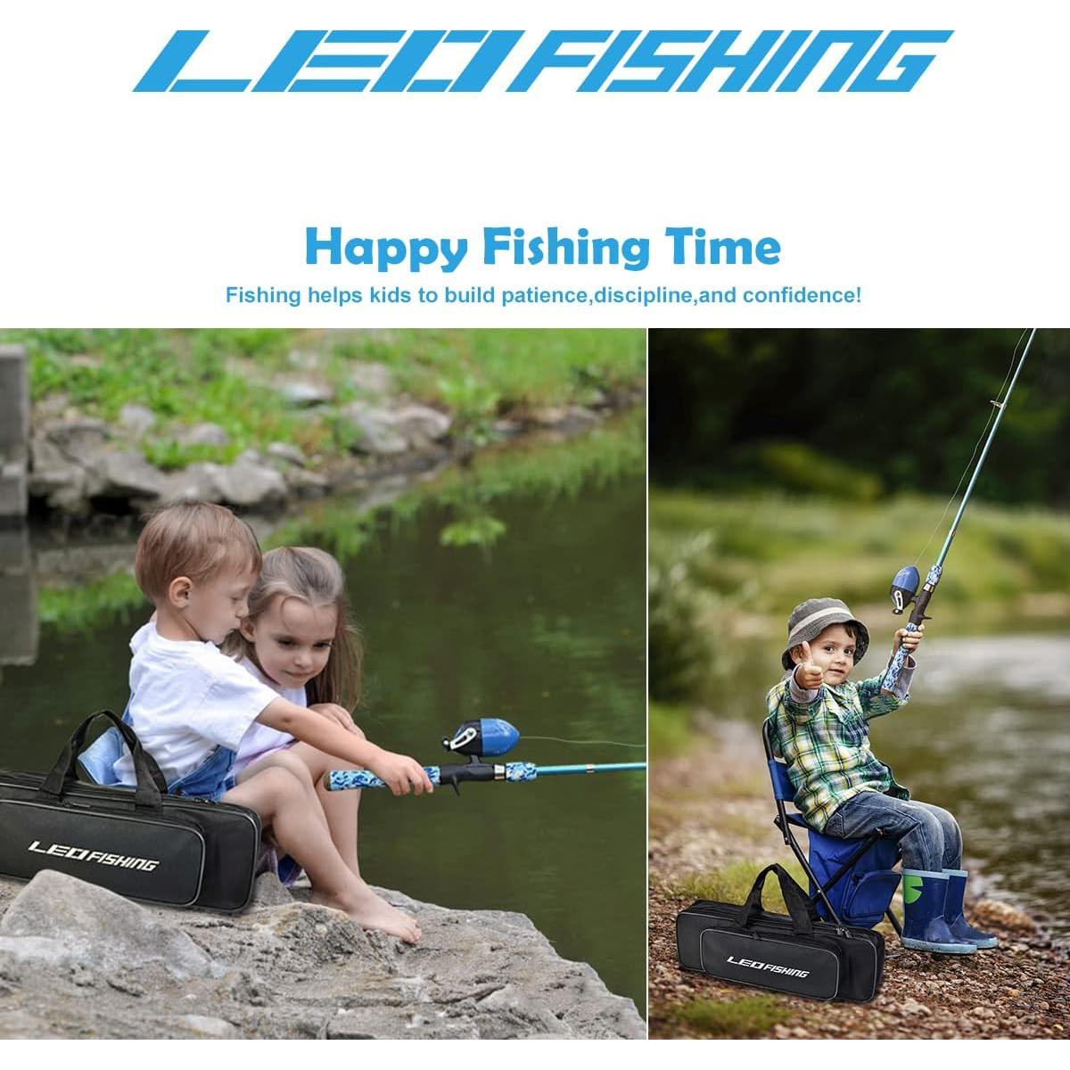 Conjunto de Cañas de Pesca LEOFISHING 1.5m para Niños