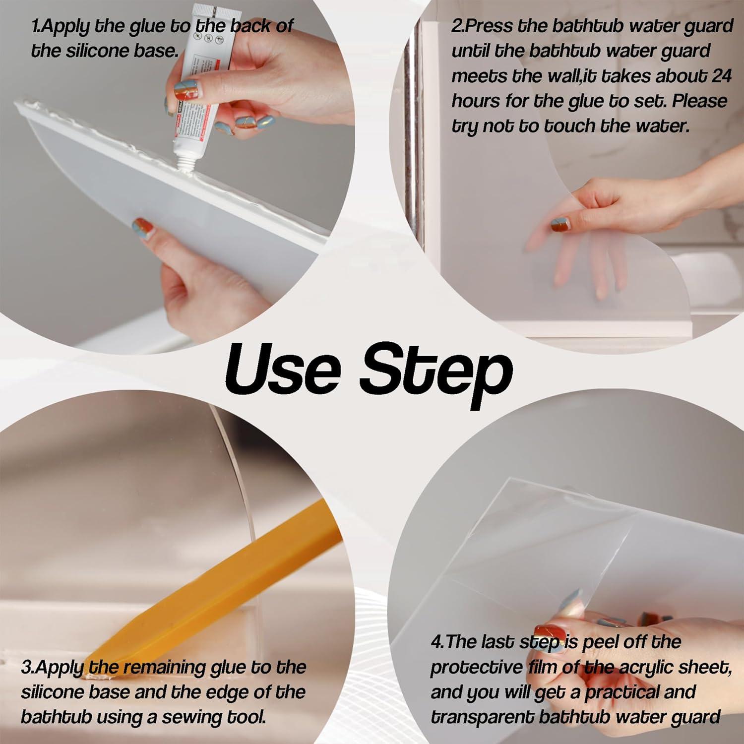 Guardias de Salpicaduras de Ducha Shinelingee 2 Piezas