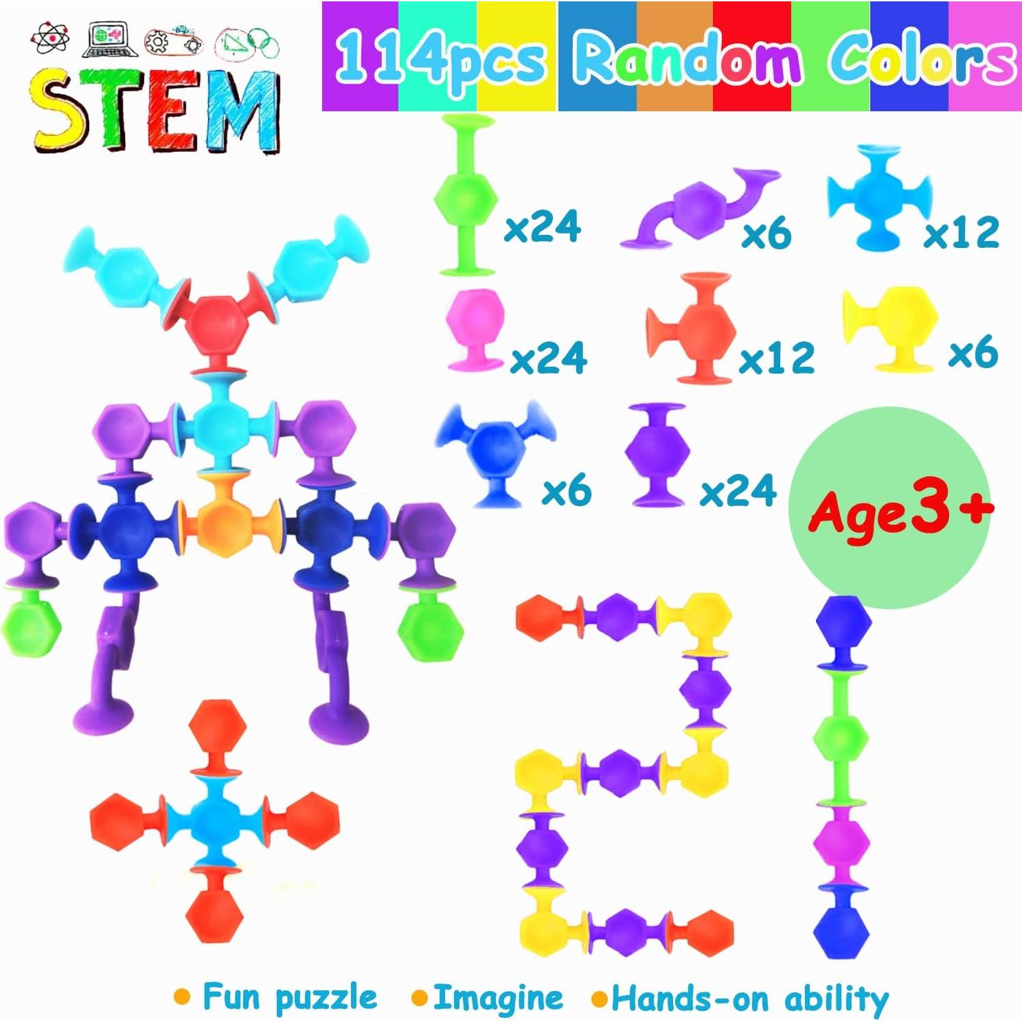 114 Juguetes de Ventosa para Baño CreateView - Sensoriales 3-8 Años