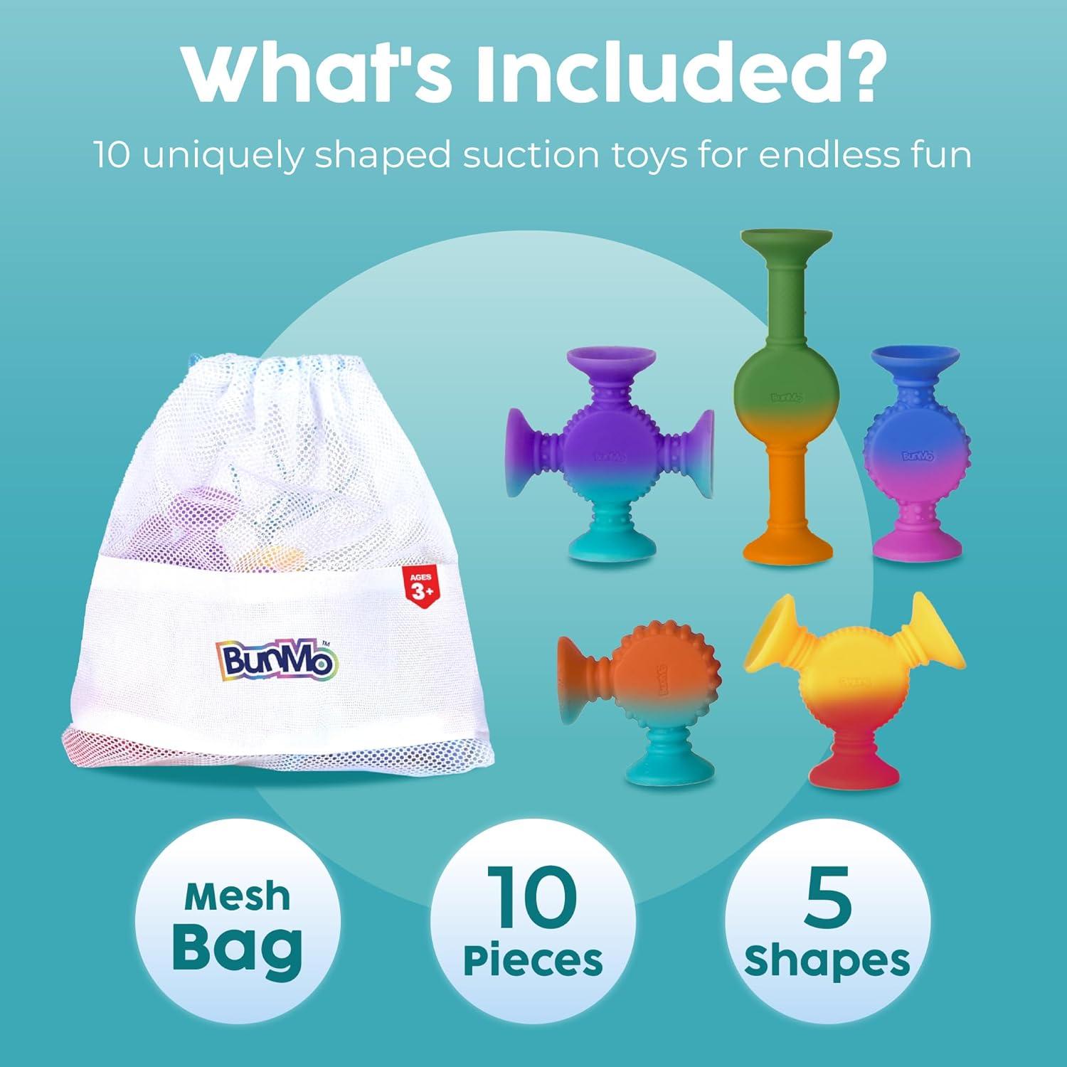 BunMo Juguetes Sensoriales de Ventosa - 10 Chupetes que Cambian de Color