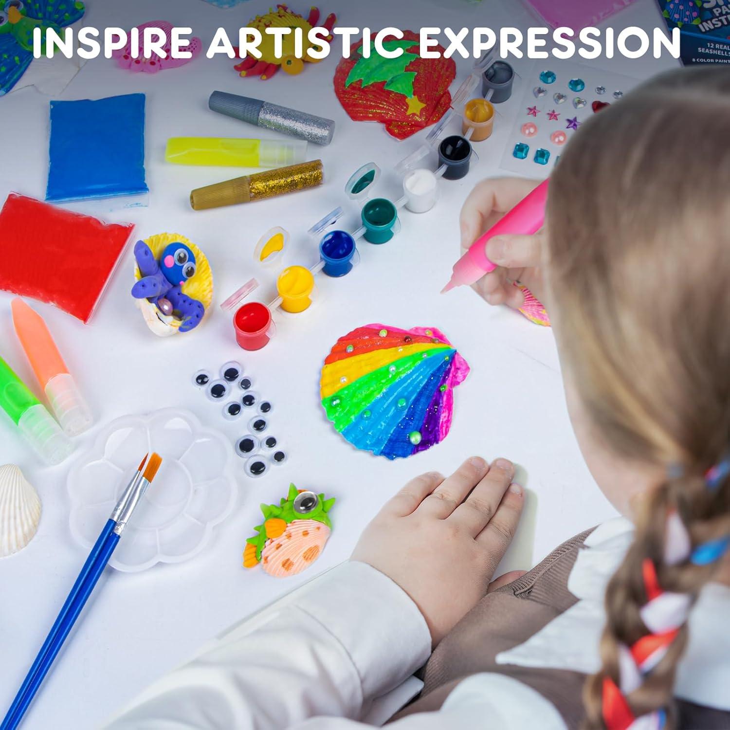 Kit de Pintura de Conchas EPUMP para Niños - Brillan en la Oscuridad
